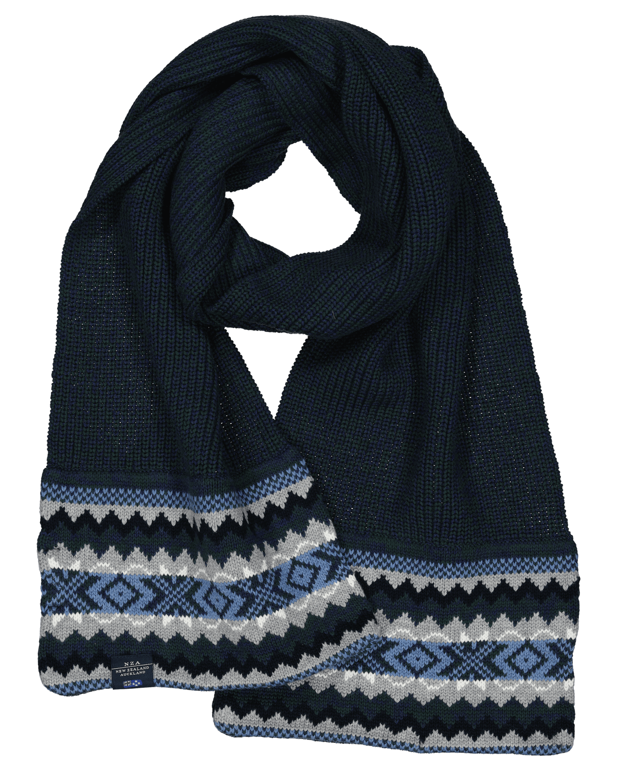 Knitted scarf with print - Crushing Green