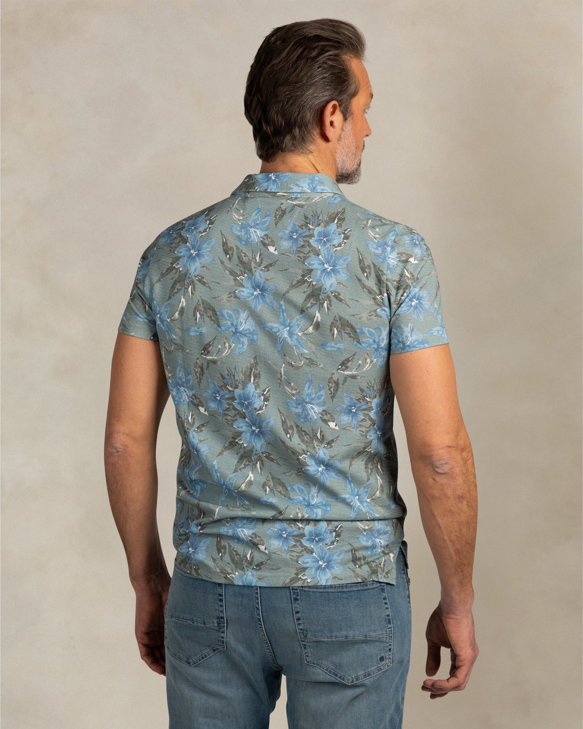 Groene 100% katoenen polo Groene 100% katoenen polo