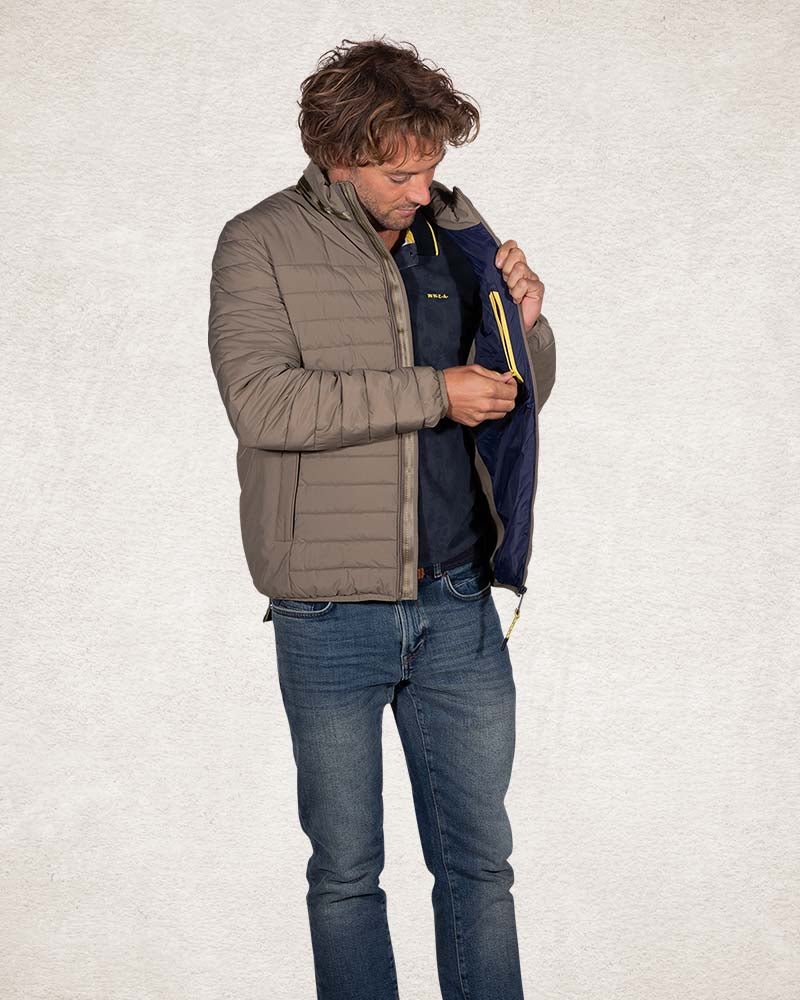 Chaqueta de invierno acolchada de color liso - Army Ground Chaqueta de invierno acolchada de color liso - Army Ground