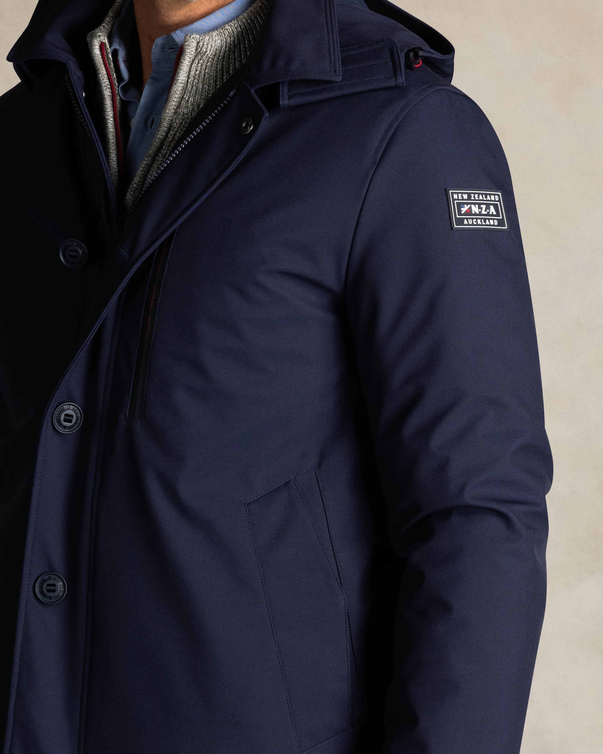 Blauer stretchjacke aus polyester Blauer stretchjacke aus polyester