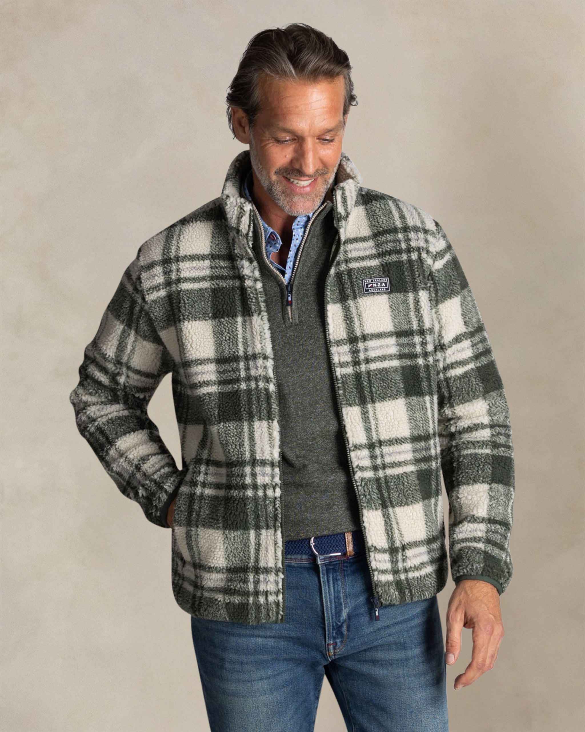 Grün kariertes Overshirt Grün kariertes Overshirt