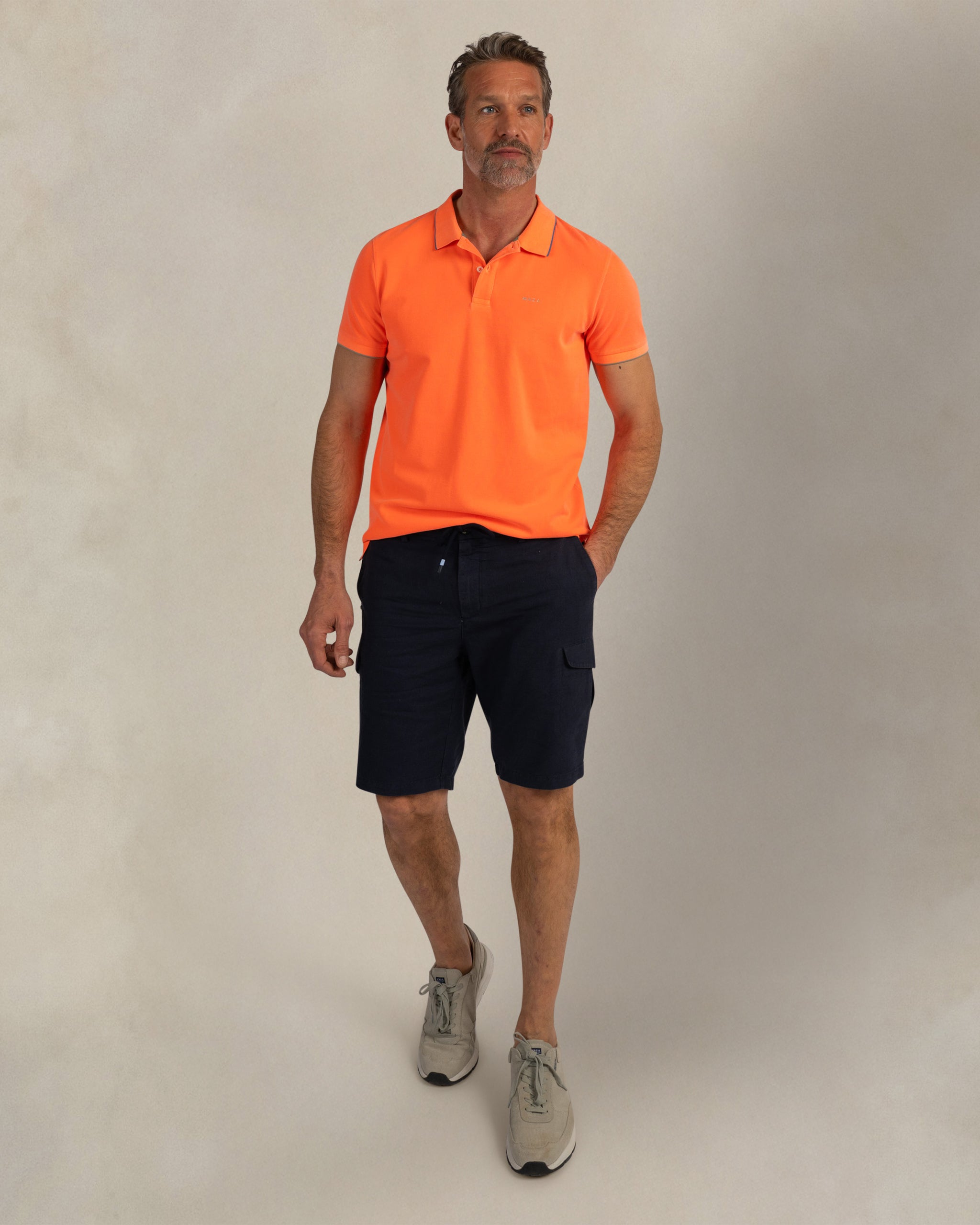 Polo en coton stretch orange Polo en coton stretch orange