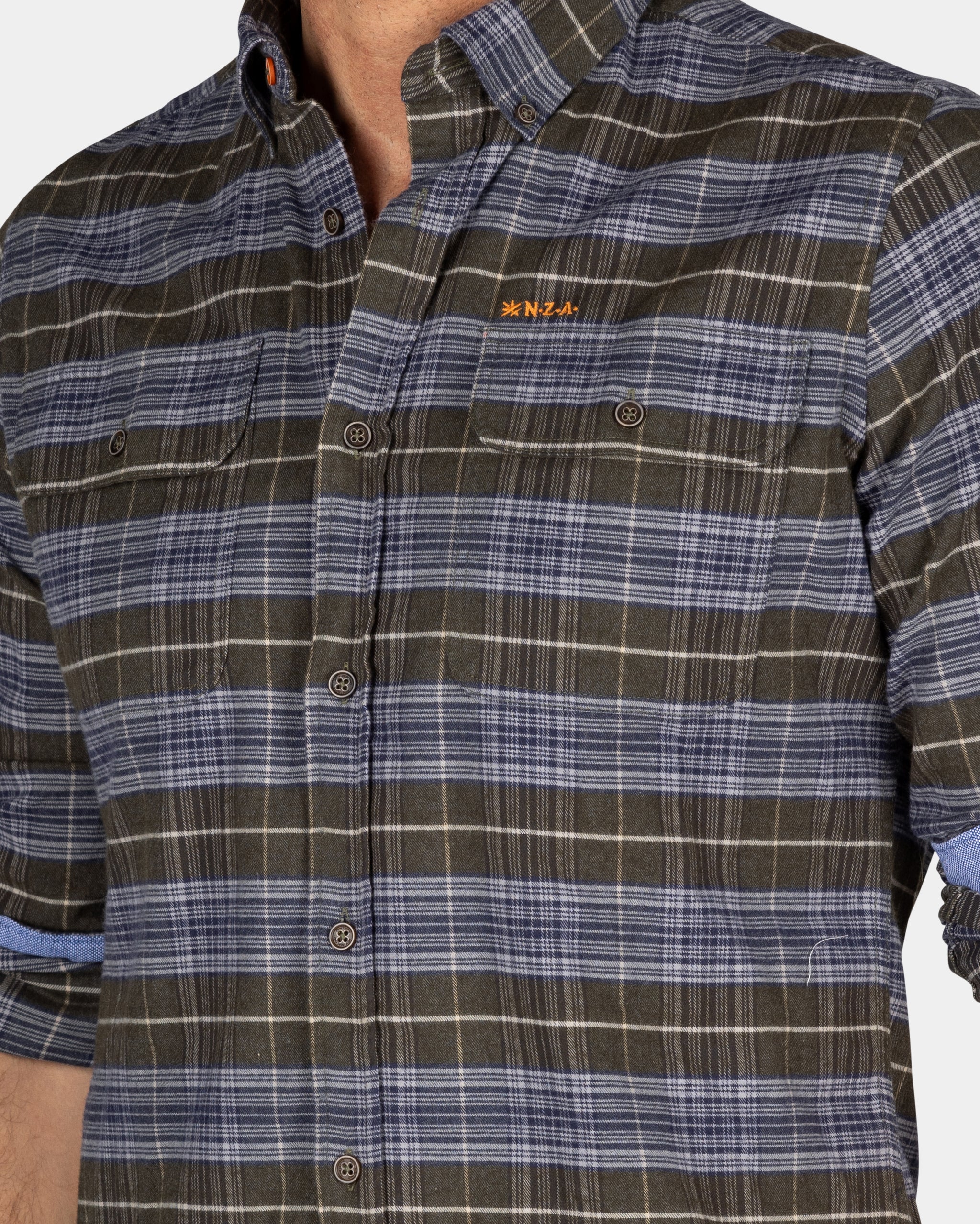 Green grey checked shirt - Quartz Green Green grey checked shirt - Quartz Green