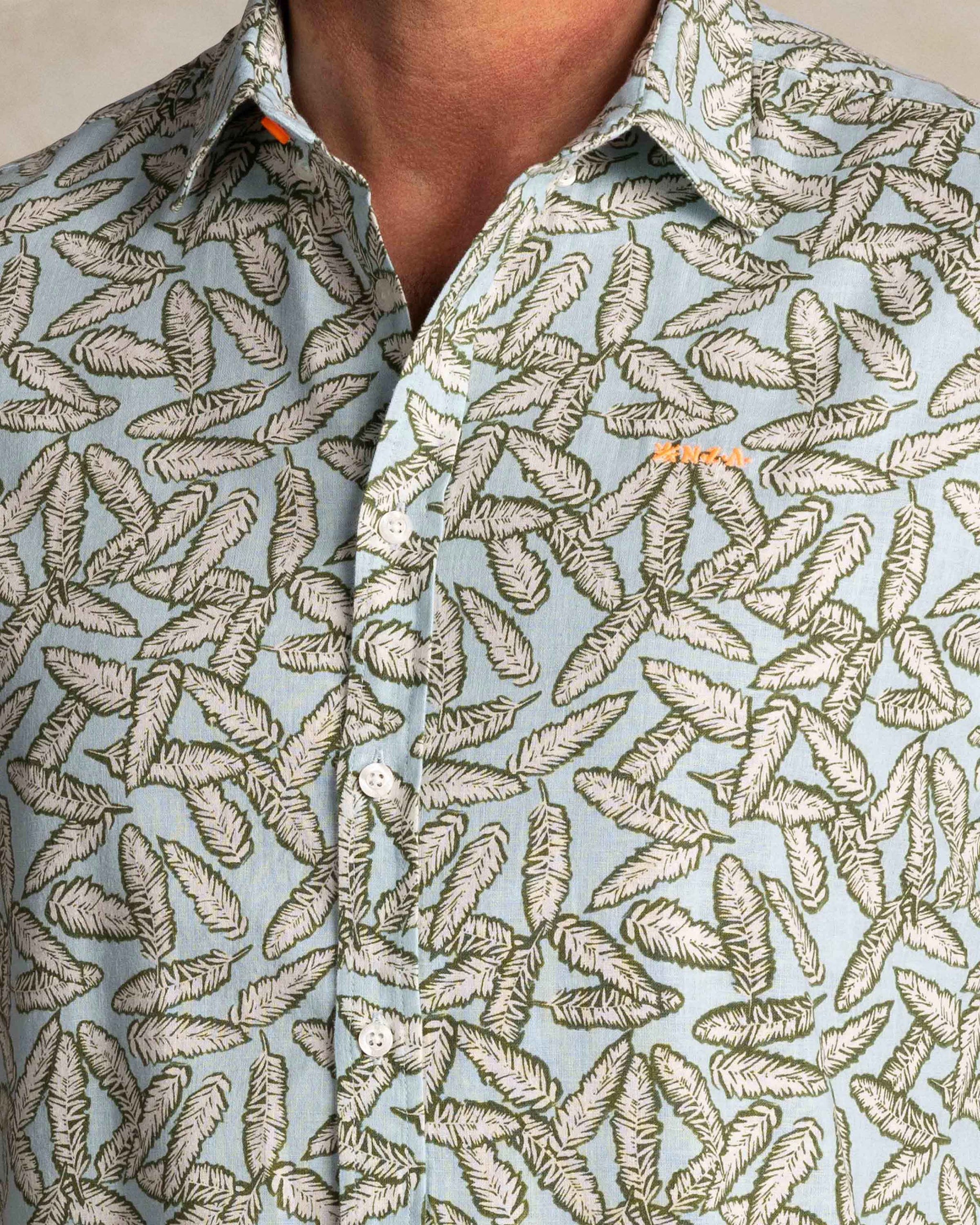 Graphic printed shirt with green and blue Graphic printed shirt with green and blue