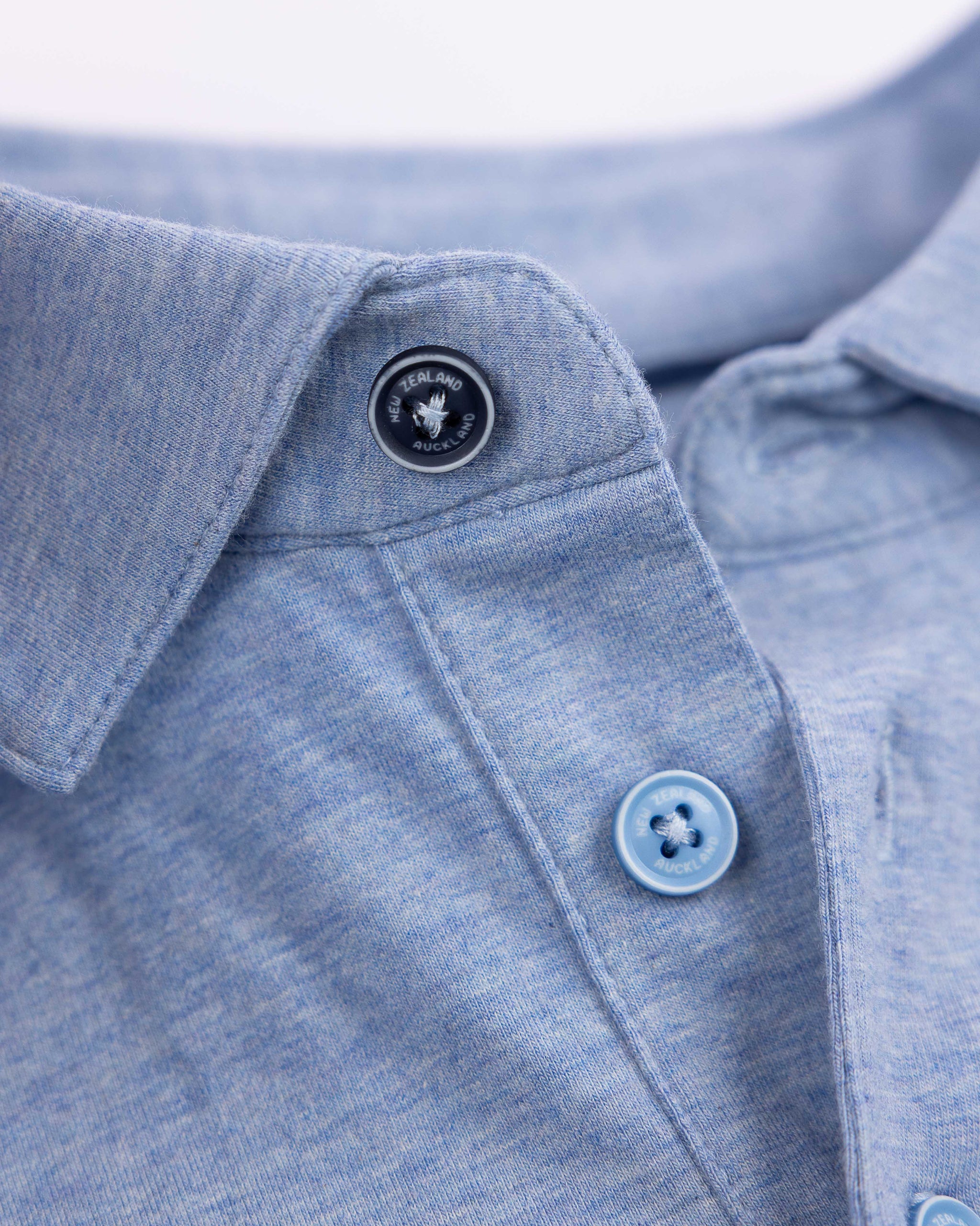 Bright blue cotton polo with stretch Bright blue cotton polo with stretch
