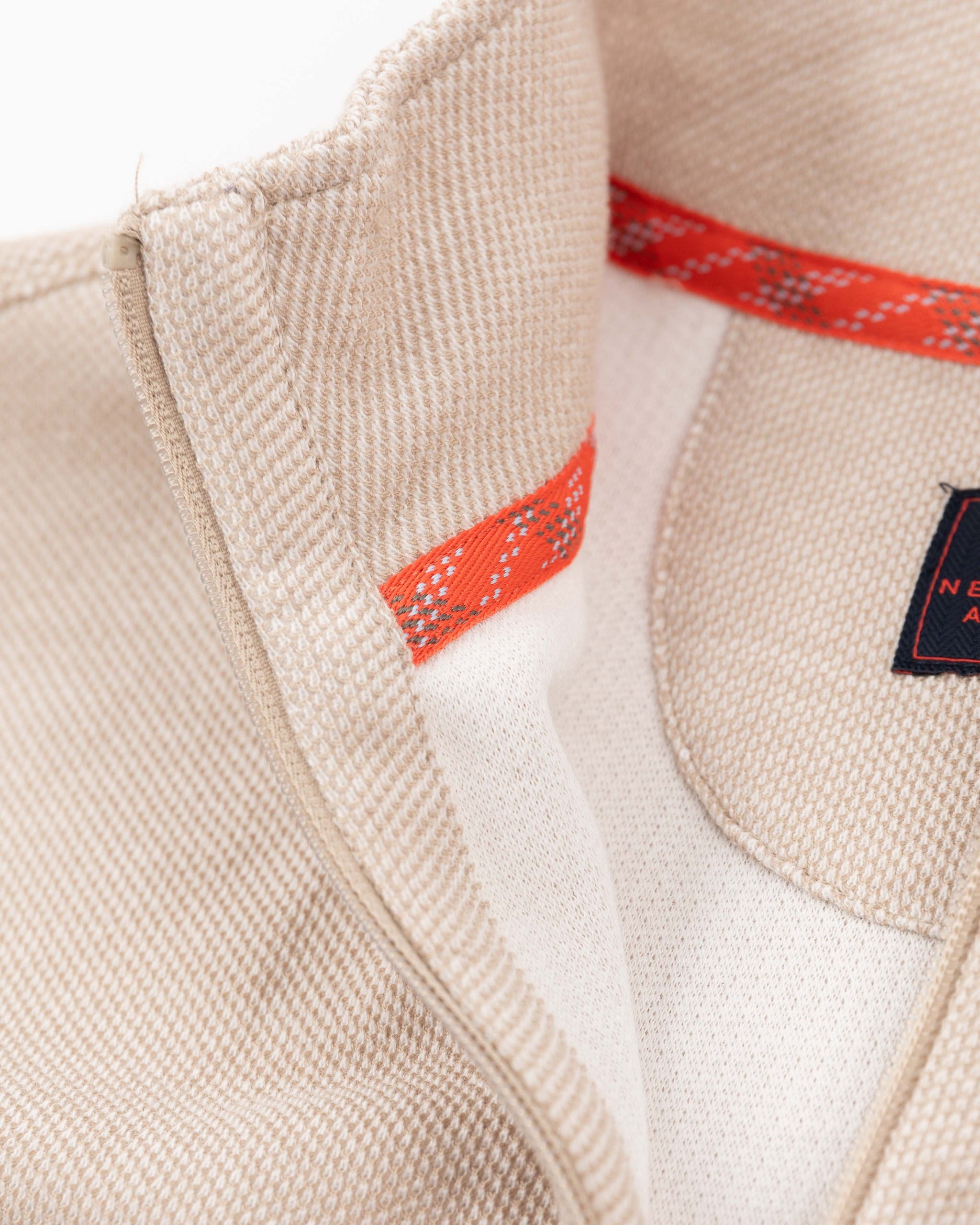 Cotton half zip sweater - Shimmering Sand Cotton half zip sweater - Shimmering Sand