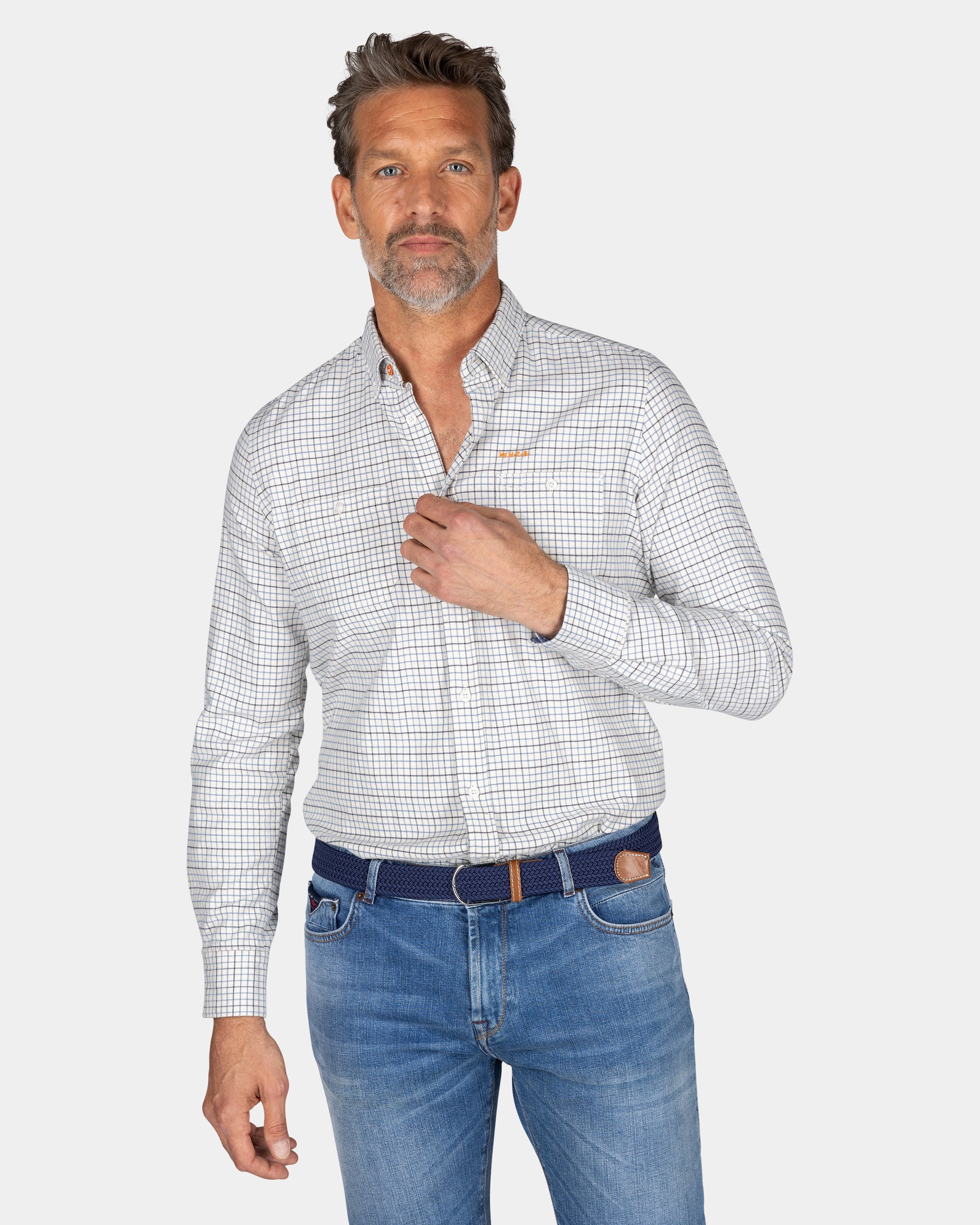 Camisa cuadros crudo - Ecru Camisa cuadros crudo - Ecru