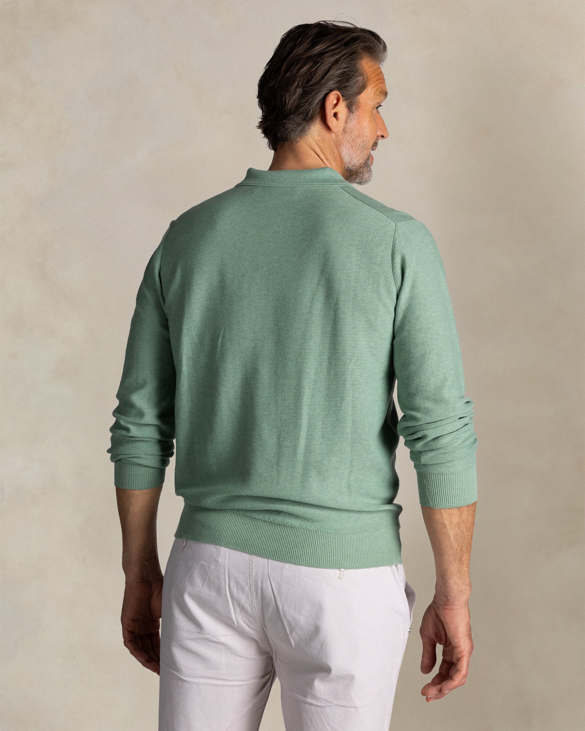 Grüner Baumwoll-Rugby-Pullover Grüner Baumwoll-Rugby-Pullover