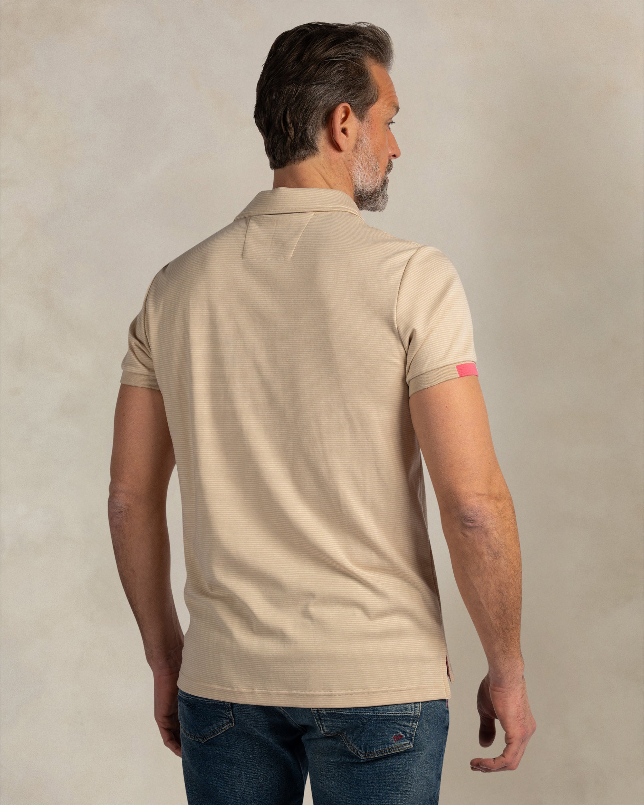 Ecru stretch polo Ecru stretch polo