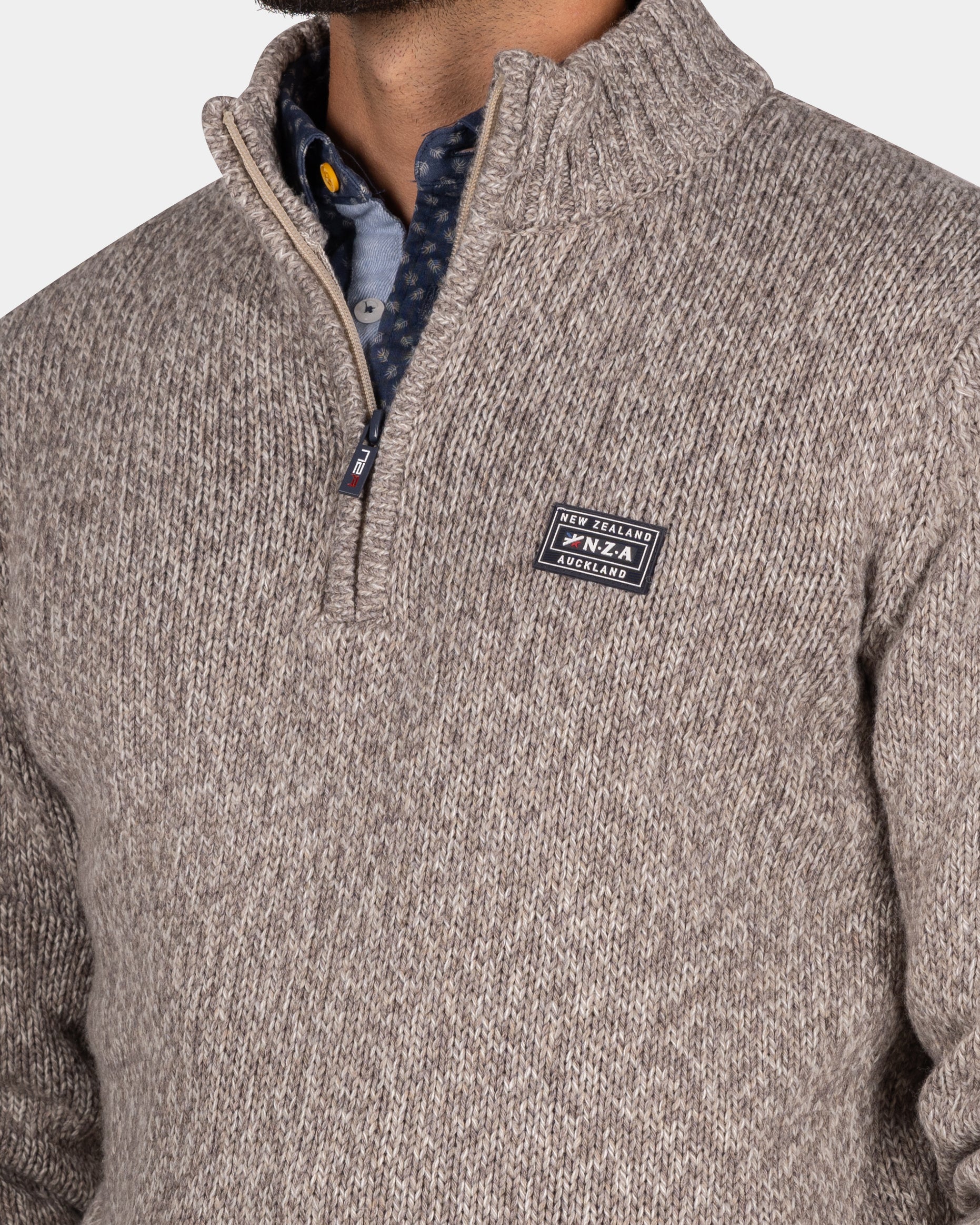 Pull en laine chinée marron clair - Chestnut Pull en laine chinée marron clair - Chestnut