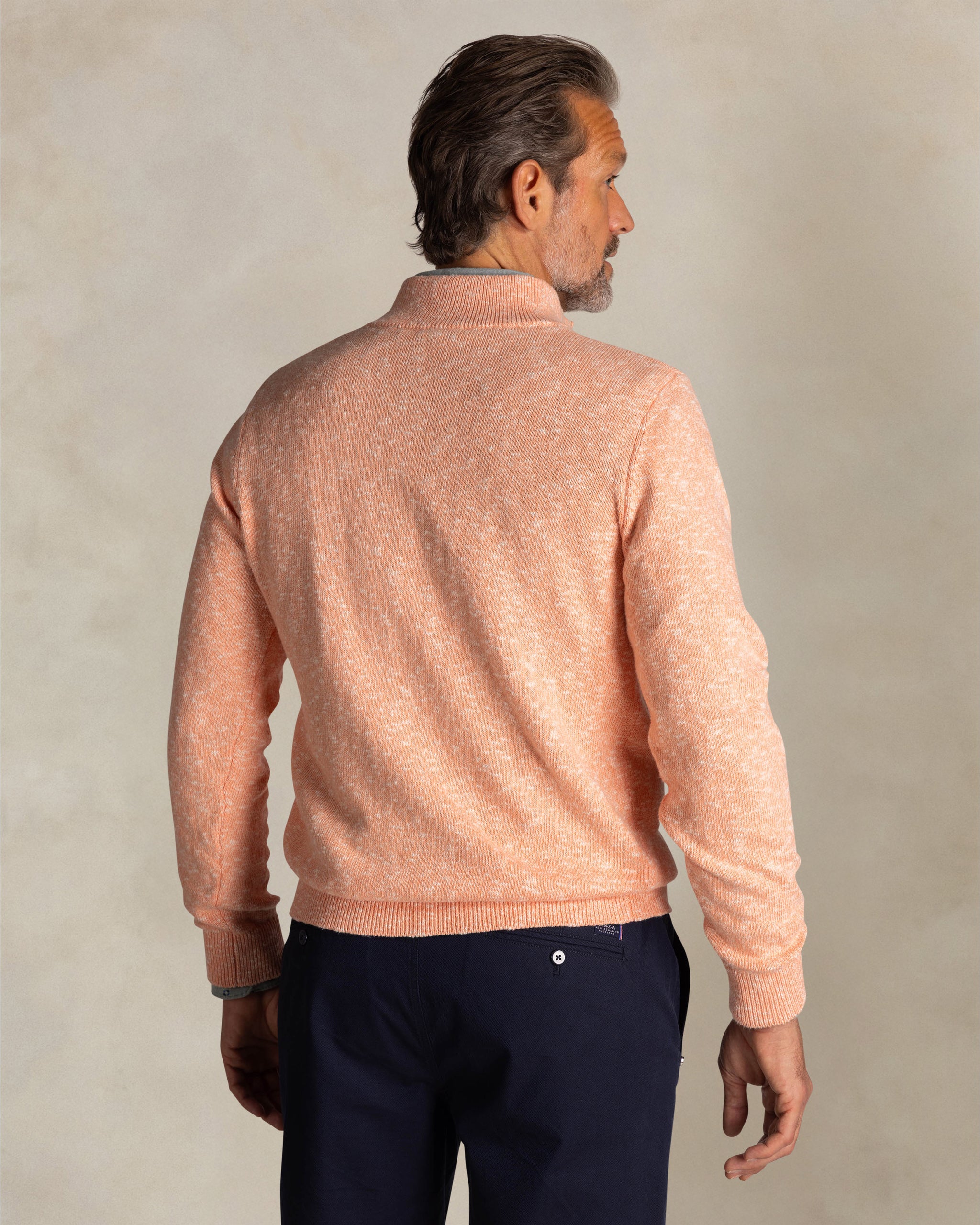 Jersey coral con media cremallera Jersey coral con media cremallera