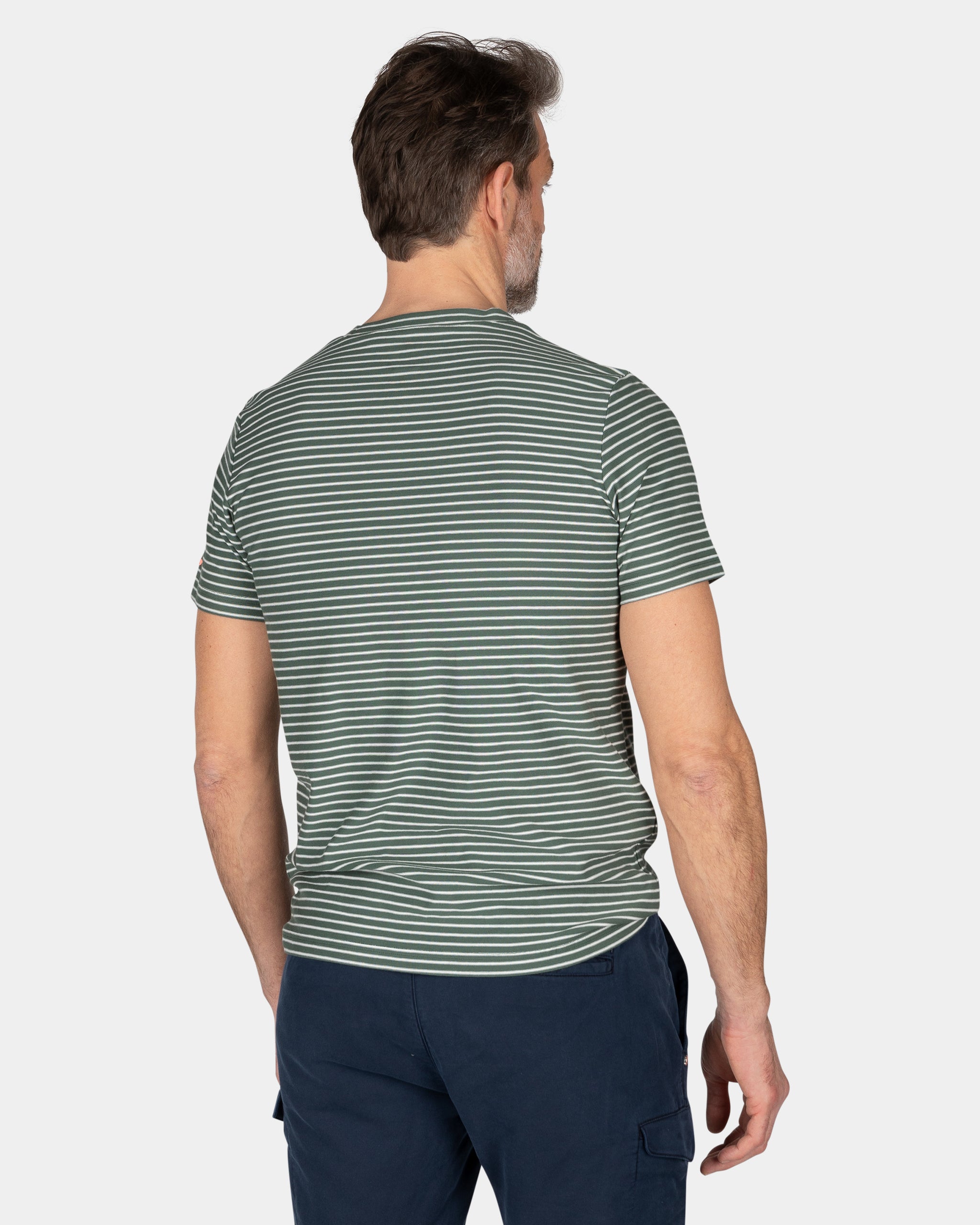Striped cotton t-shirt - Chalk Green Striped cotton t-shirt - Chalk Green
