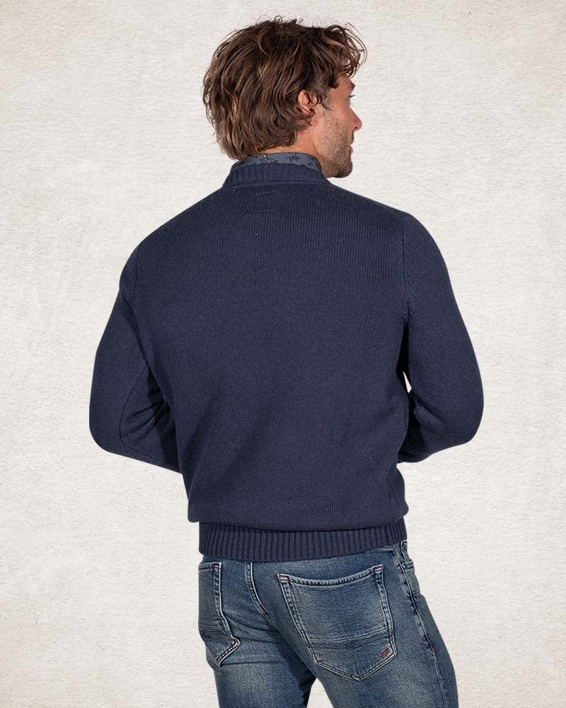 Jersey de punto liso con cuello redondo - Trent Petrol Jersey de punto liso con cuello redondo - Trent Petrol