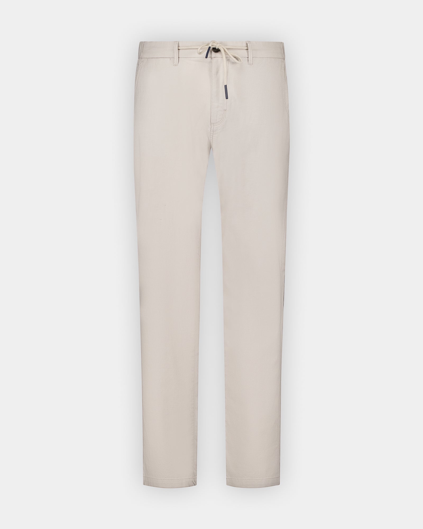 Ecru Baumwollhose mit Kordelzug und Stretch Ecru Baumwollhose mit Kordelzug und Stretch