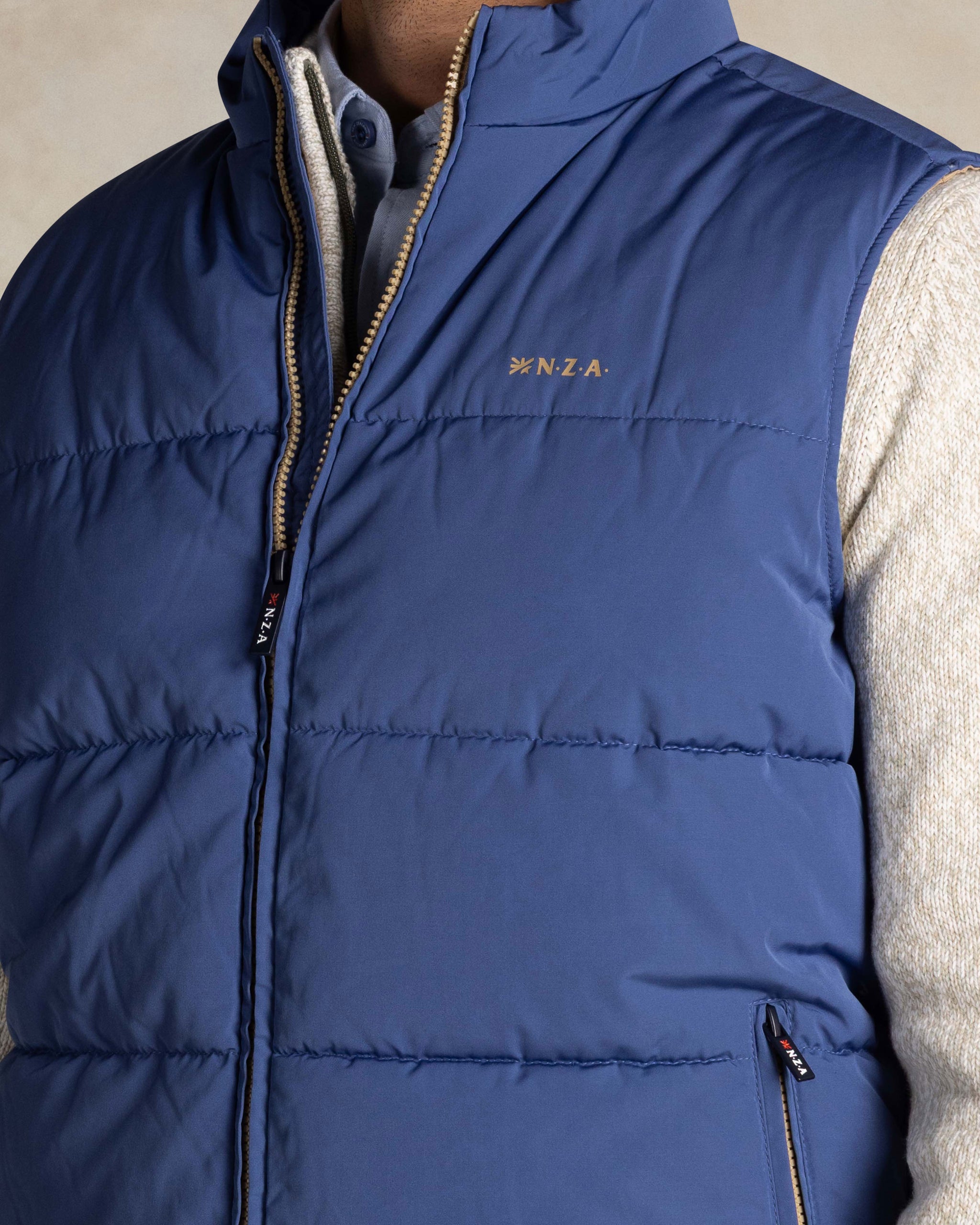 Blue padded bodywarmer Blue padded bodywarmer