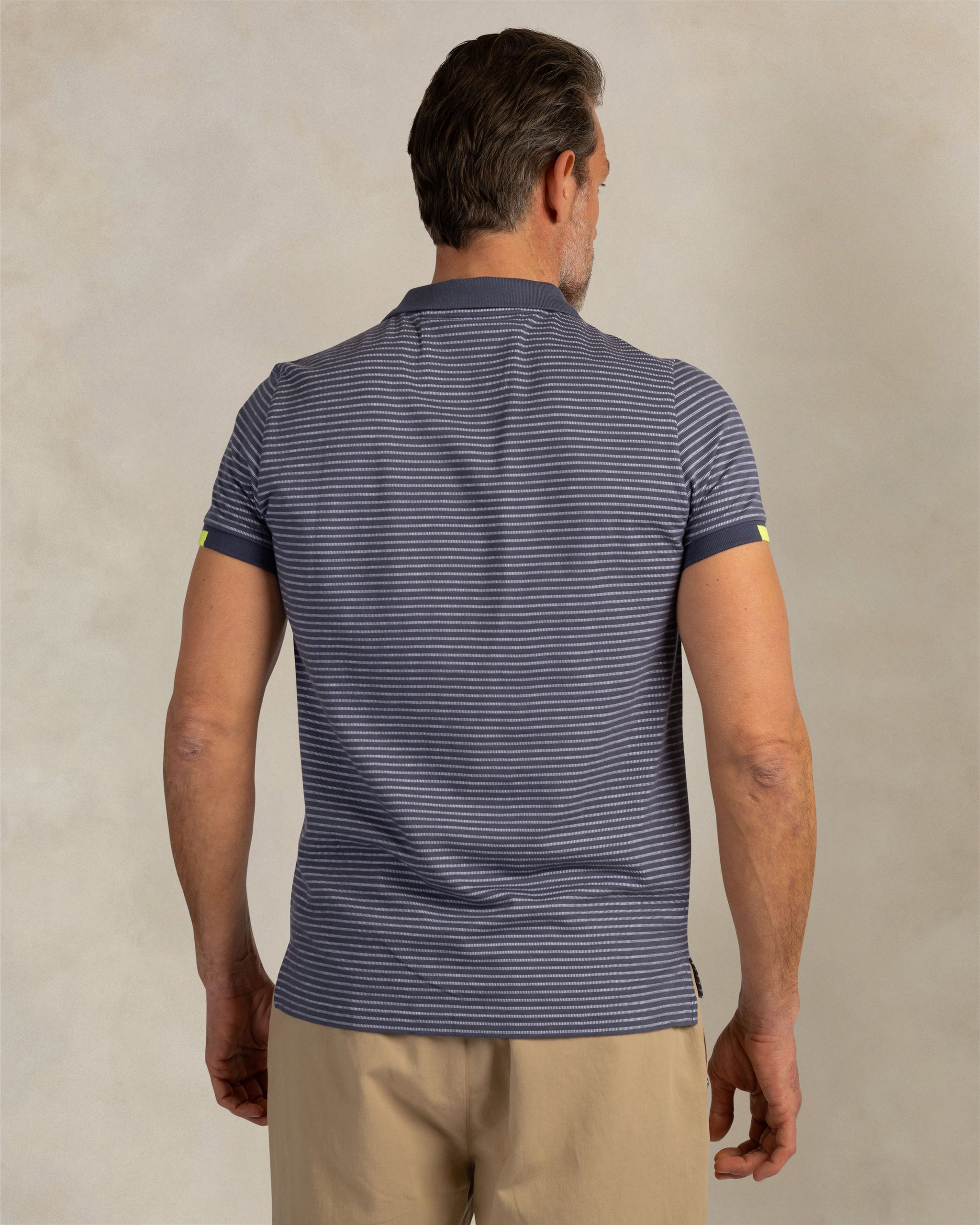 Polo bleu marine 100% coton imprimé Polo bleu marine 100% coton imprimé