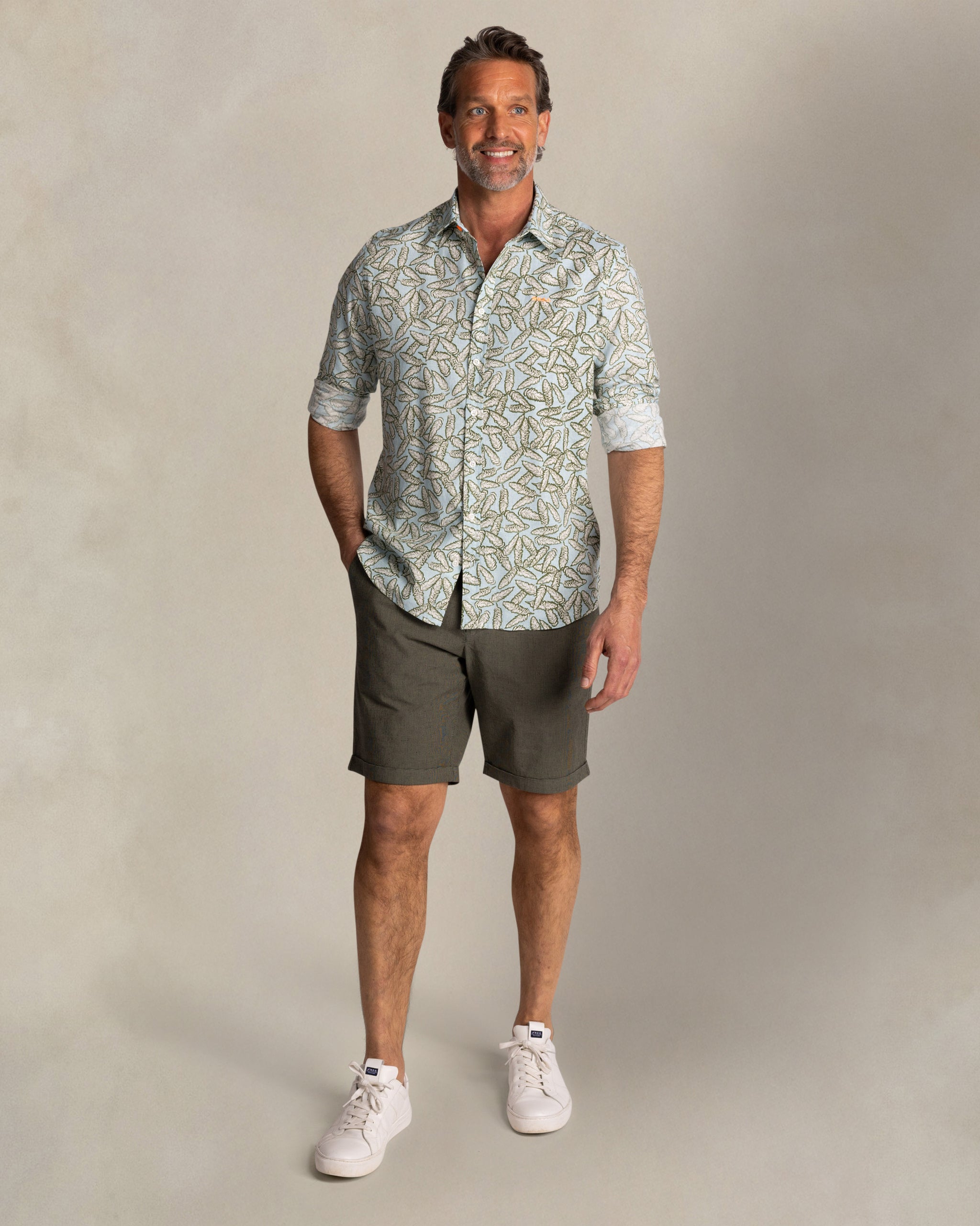 Graphic printed shirt with green and blue Graphic printed shirt with green and blue