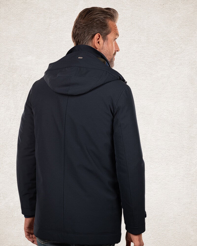 Hooded windproof parka jacket  - Pitch navy Hooded windproof parka jacket  - Pitch navy