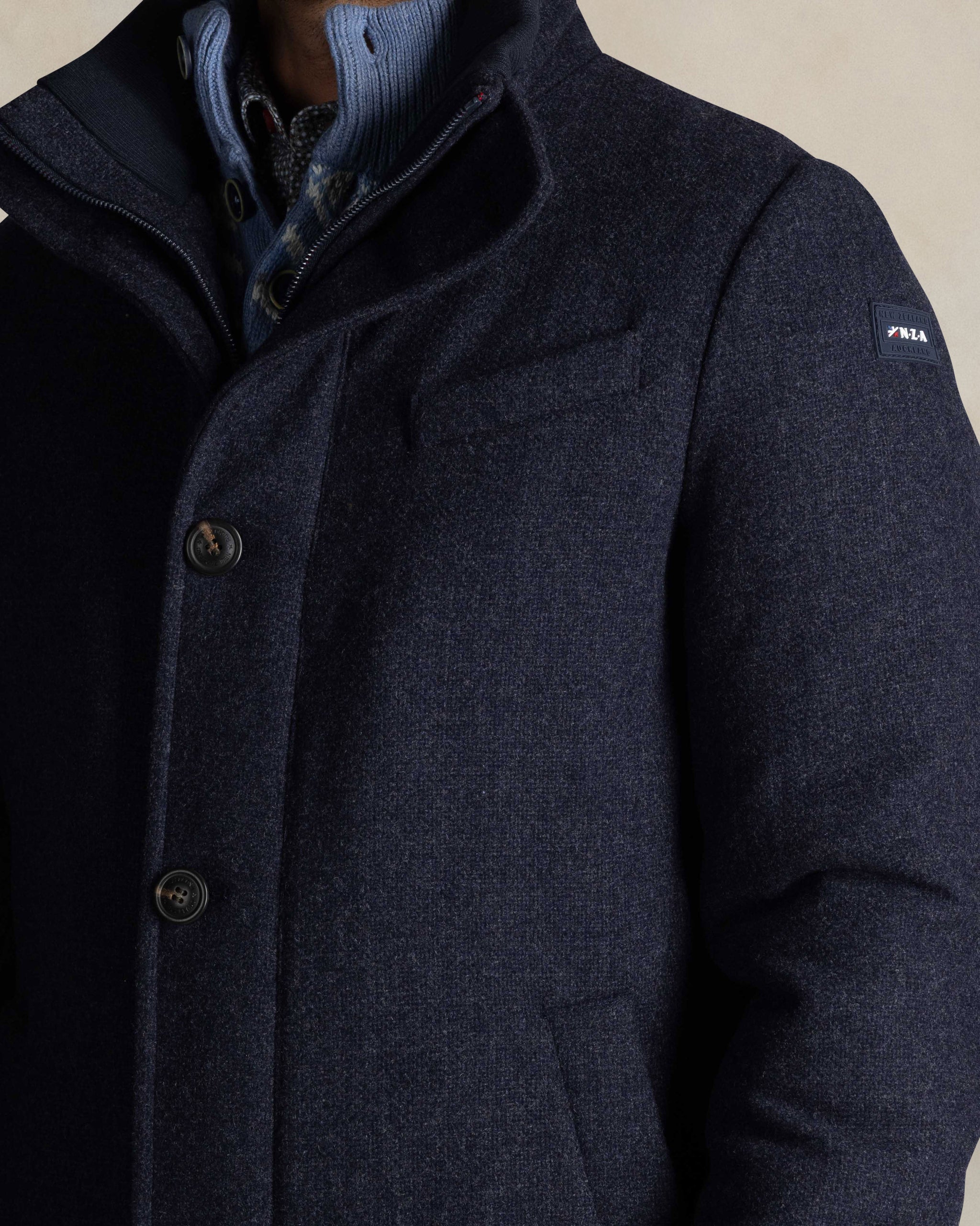 Manteau en laine bleu Manteau en laine bleu