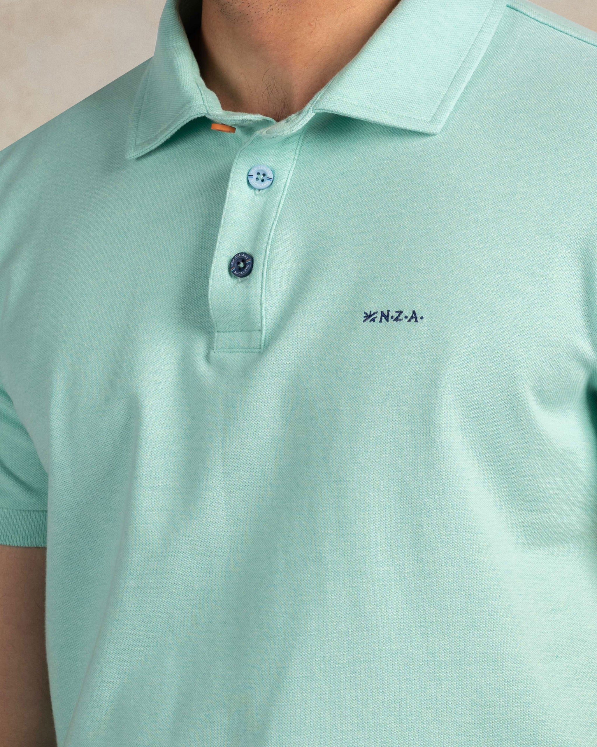 Light green cotton stretch polo Light green cotton stretch polo