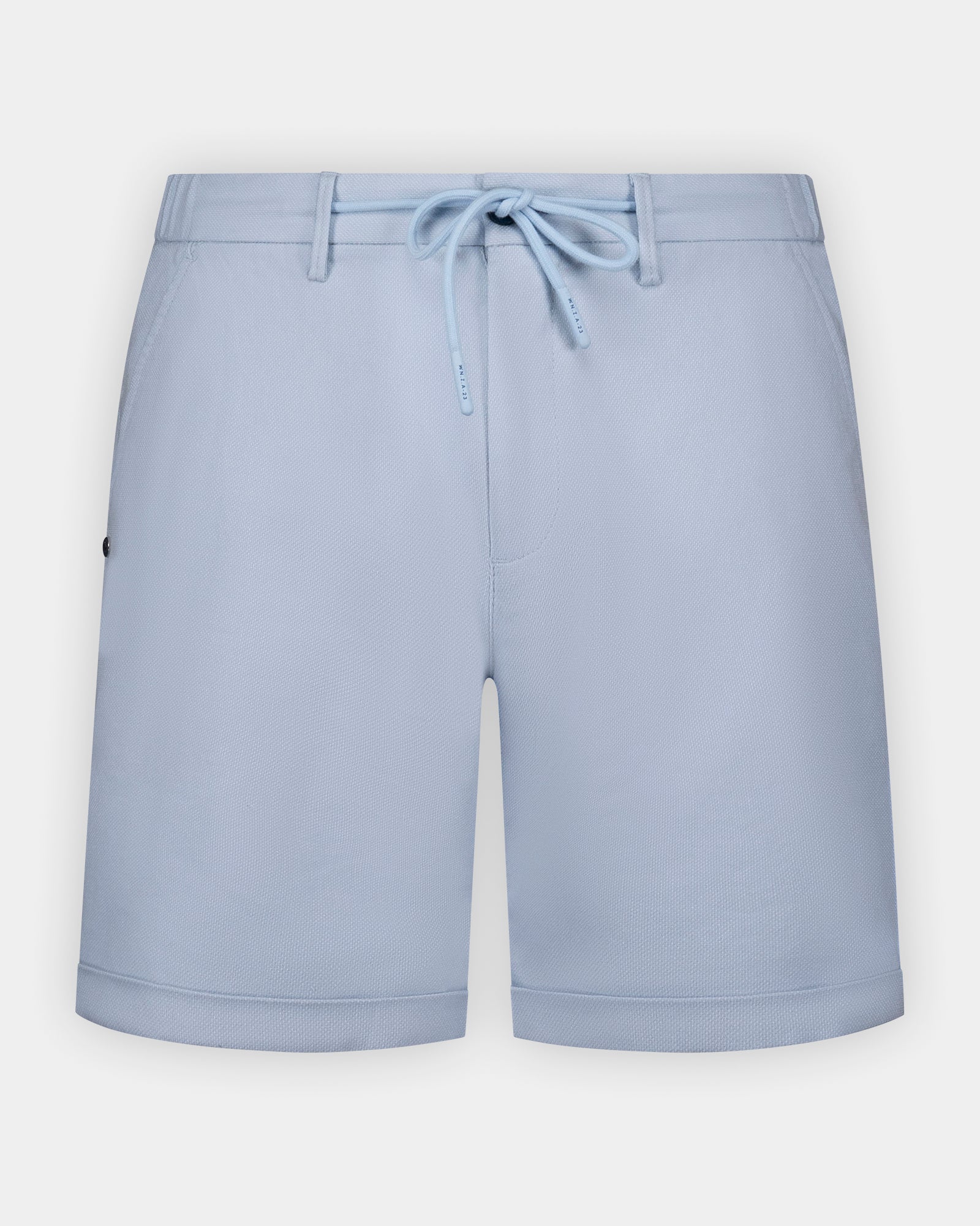 Pantalones cortos de algodón elástico azul claro Pantalones cortos de algodón elástico azul claro