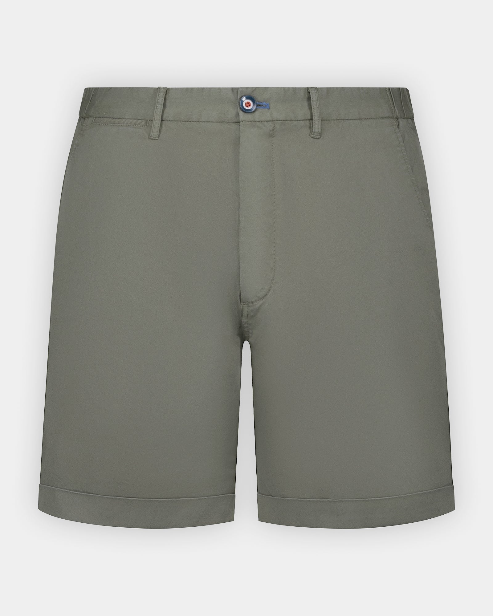 Donkergroene stretch katoenen chino shorts Donkergroene stretch katoenen chino shorts