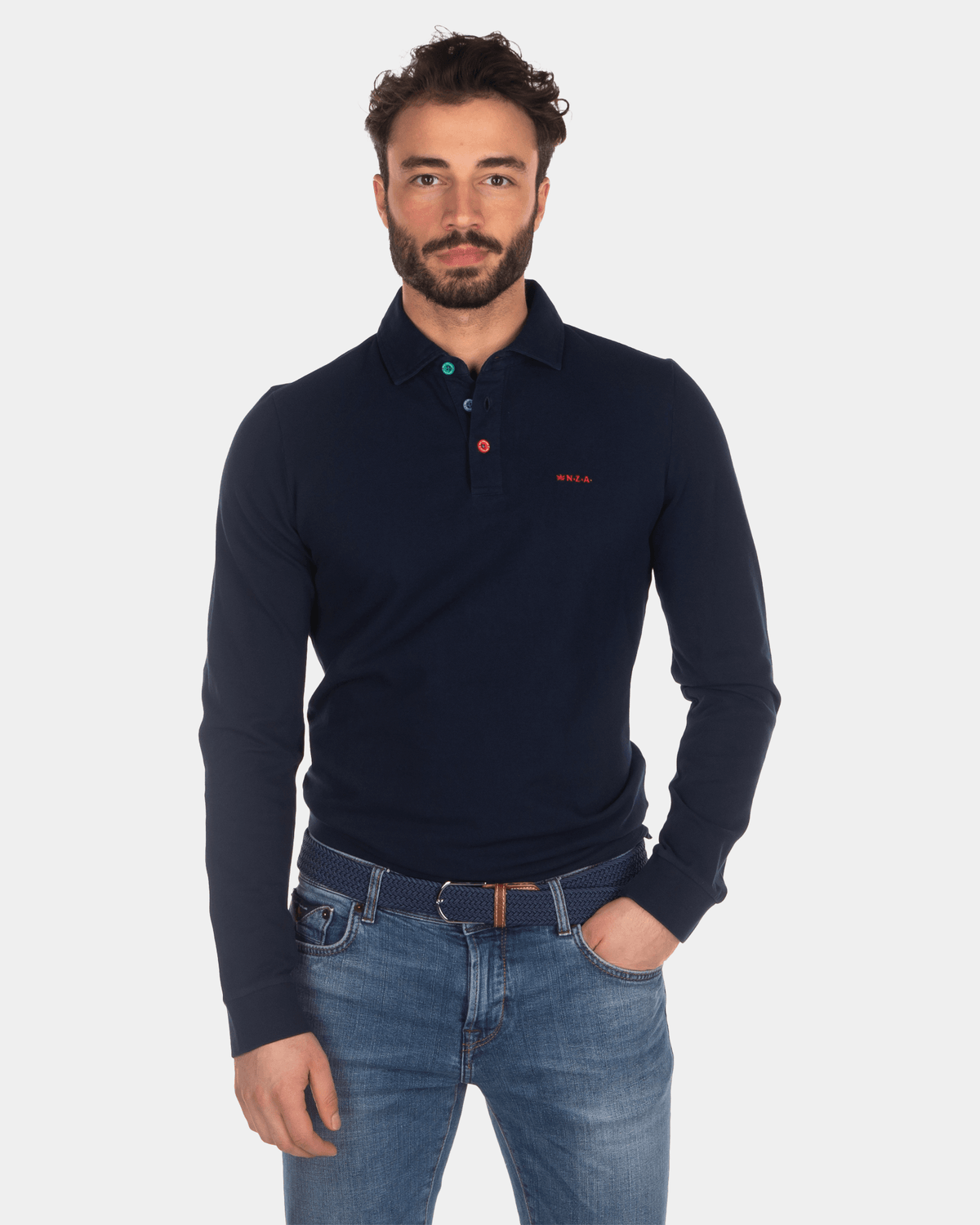 Einfarbiges Rugby-Shirt - Industrial Navy