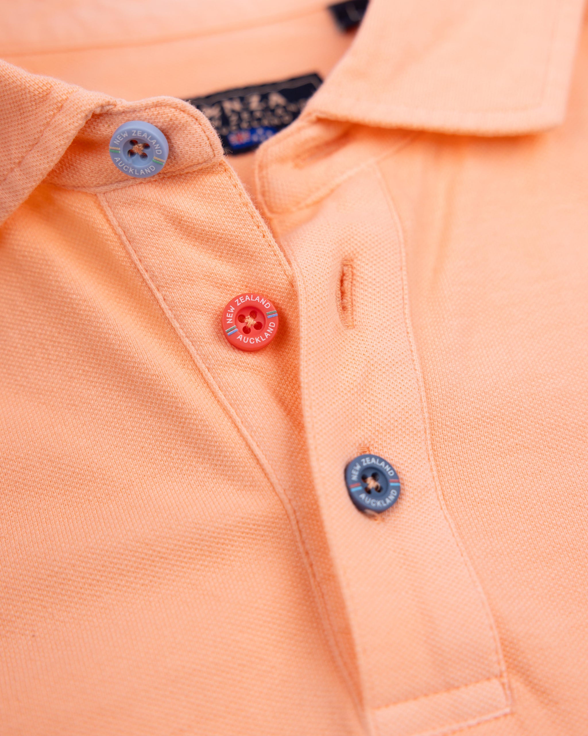 Einfarbige Baumwoll-Hellorange Polo Einfarbige Baumwoll-Hellorange Polo