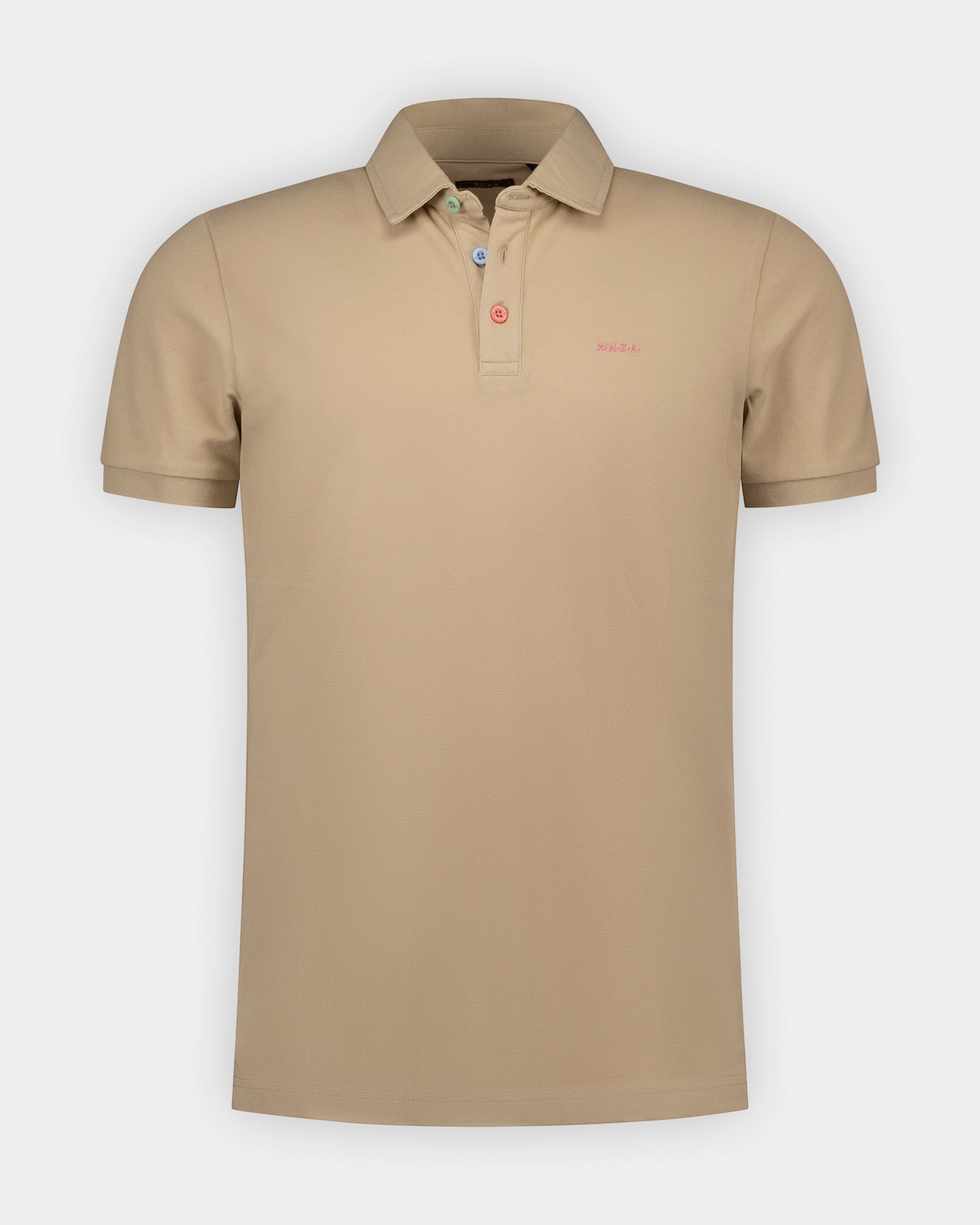 Ecru cotton stretch polo Ecru cotton stretch polo