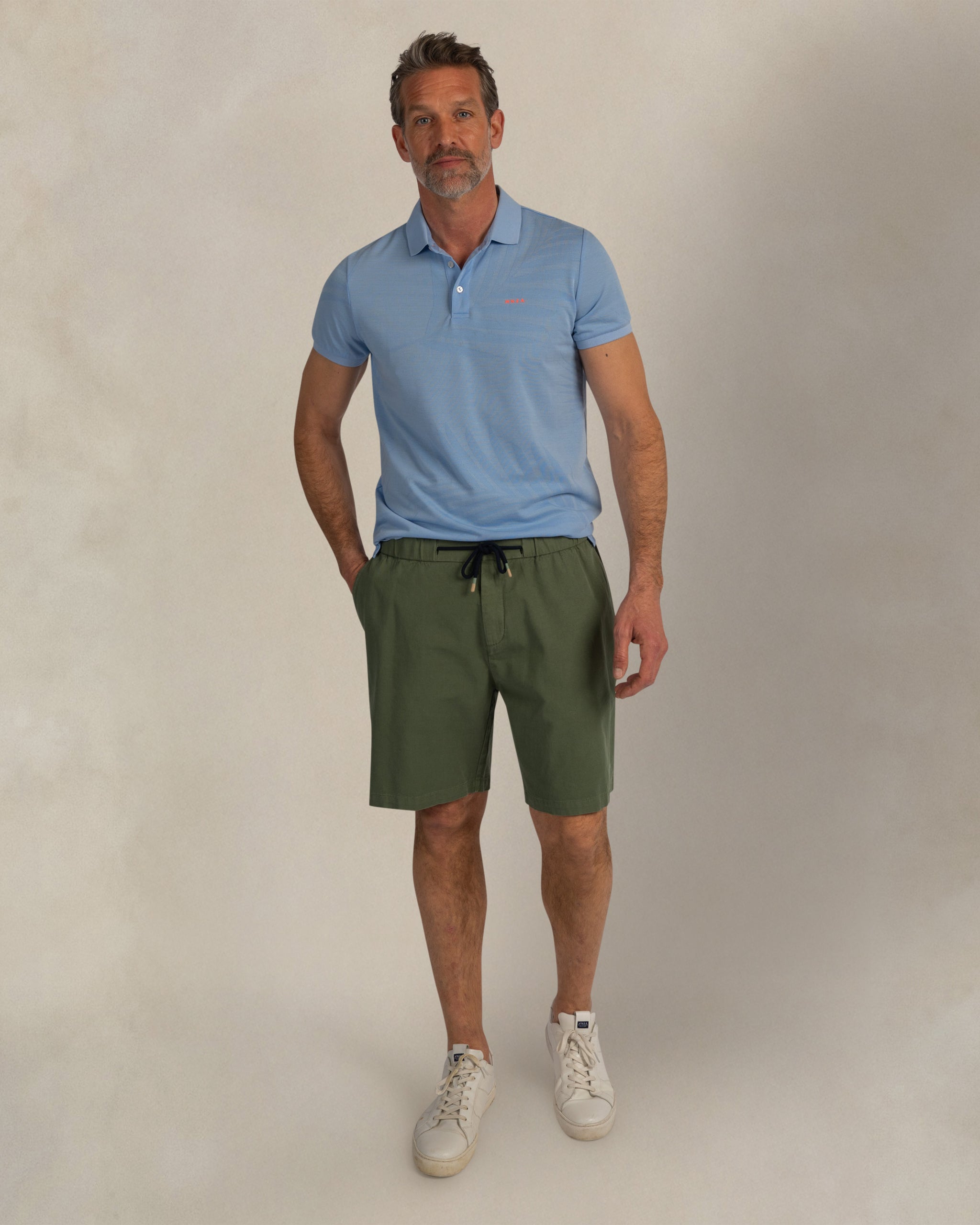 Polo à imprimé bleu clair Polo à imprimé bleu clair