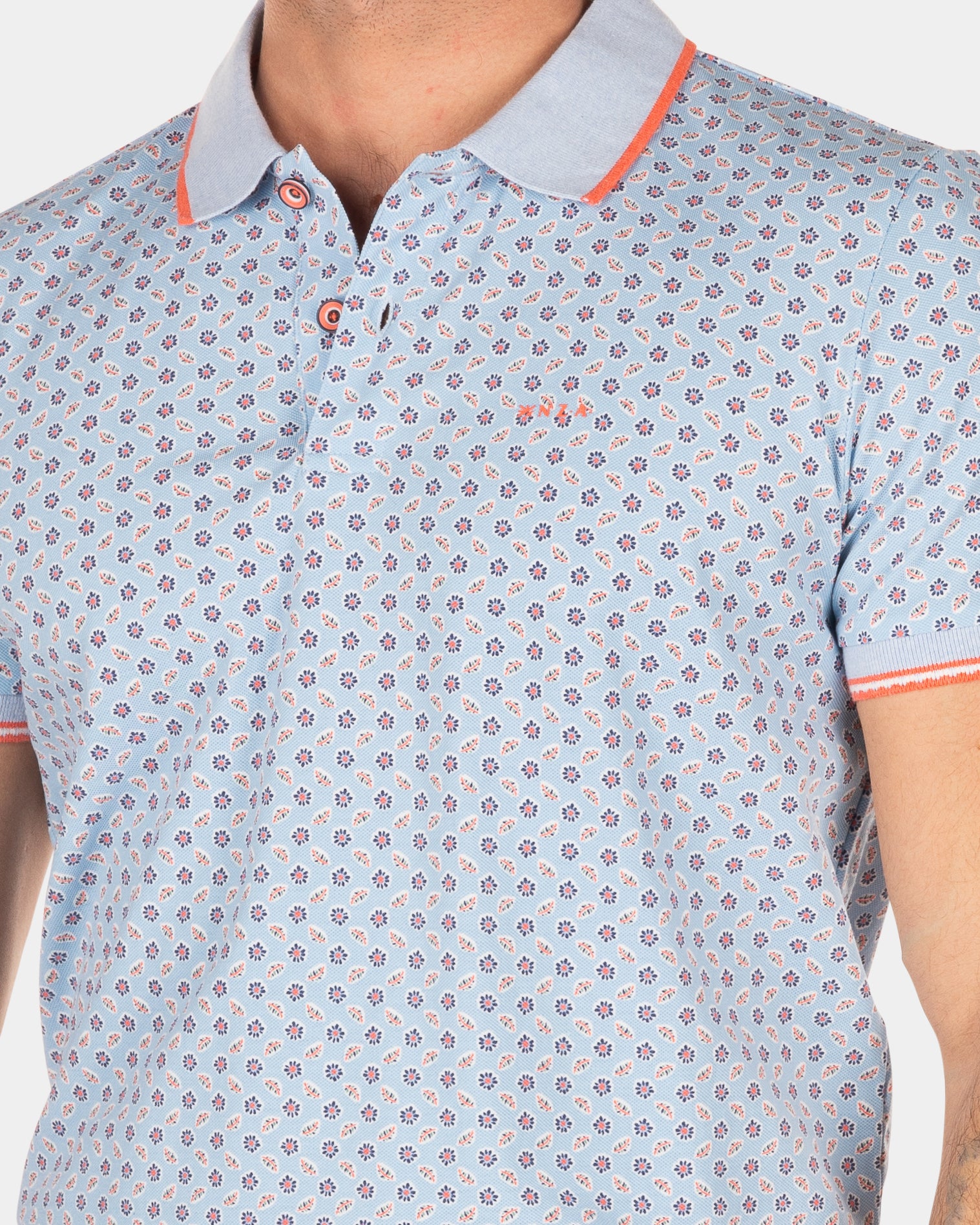 Lightblue dotted poloshirt - Rhythm Blue Lightblue dotted poloshirt - Rhythm Blue