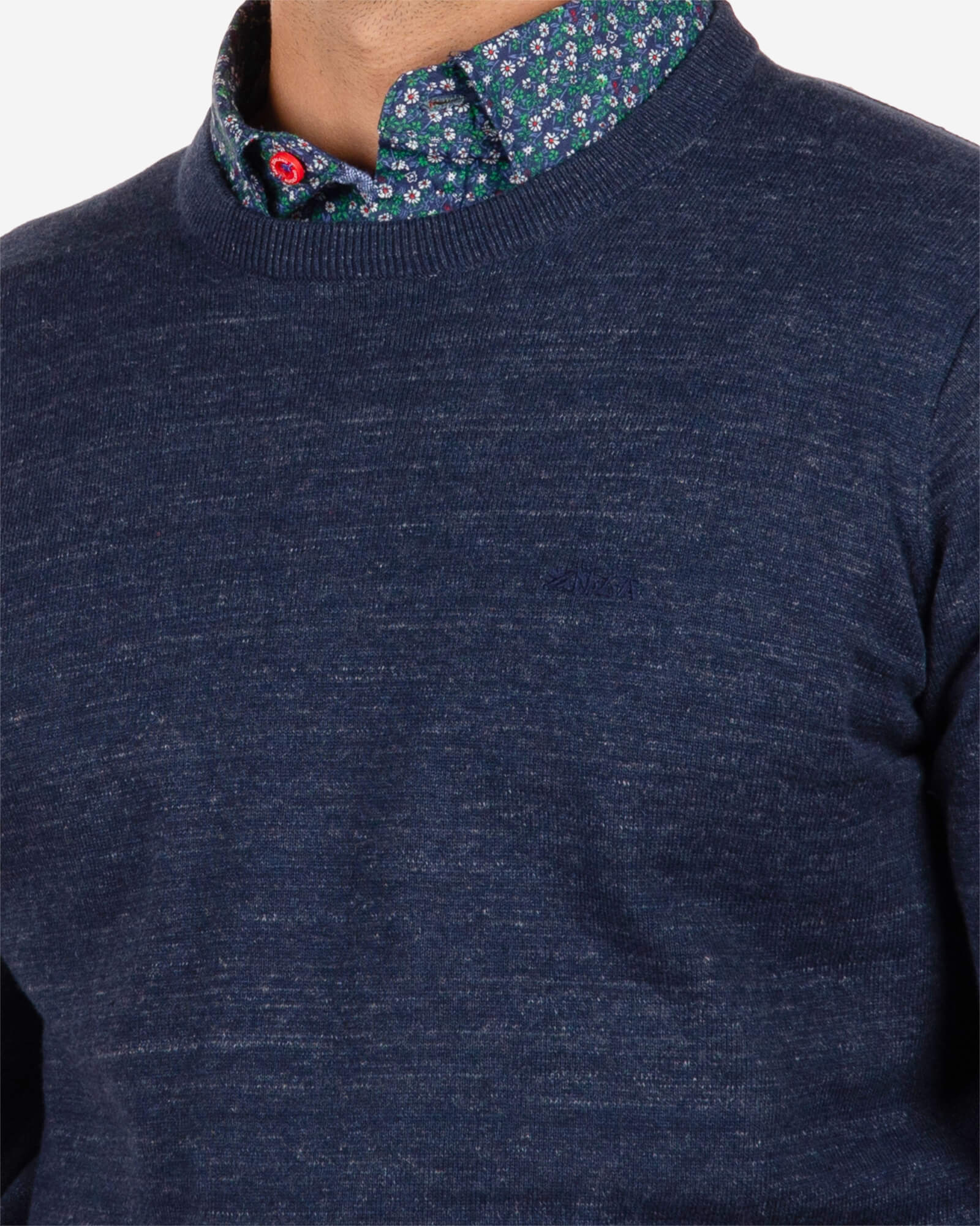 Cotton crew neck jumper Grasmere - Reef Navy Cotton crew neck jumper Grasmere - Reef Navy