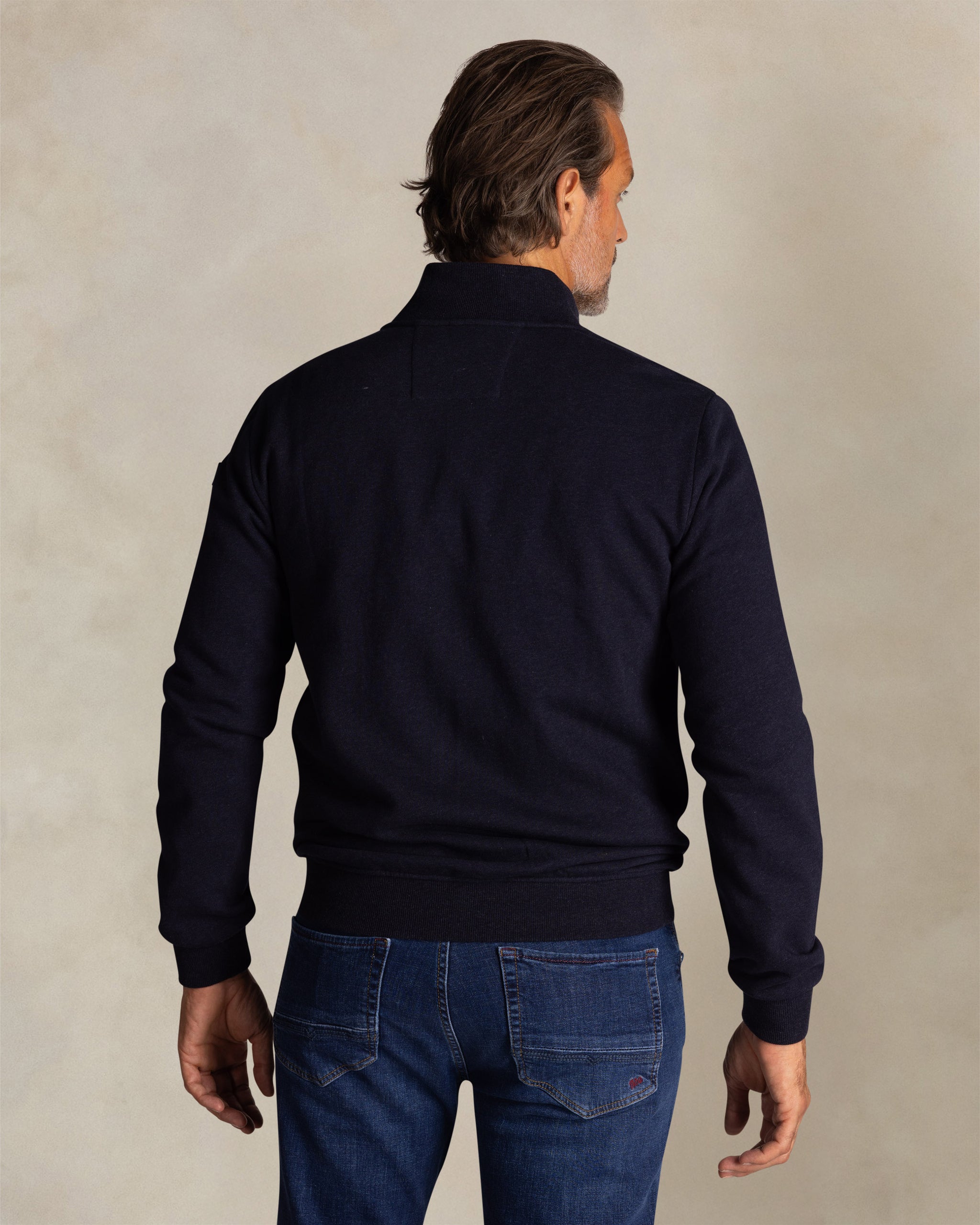 Blauwe katoenen vest Blauwe katoenen vest