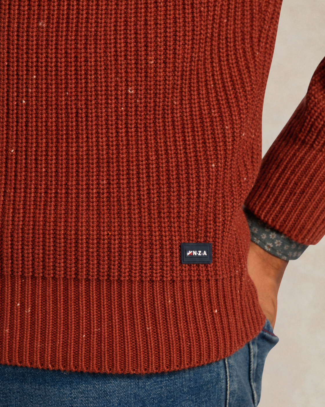 Red nordic quarter zip pullover Red nordic quarter zip pullover
