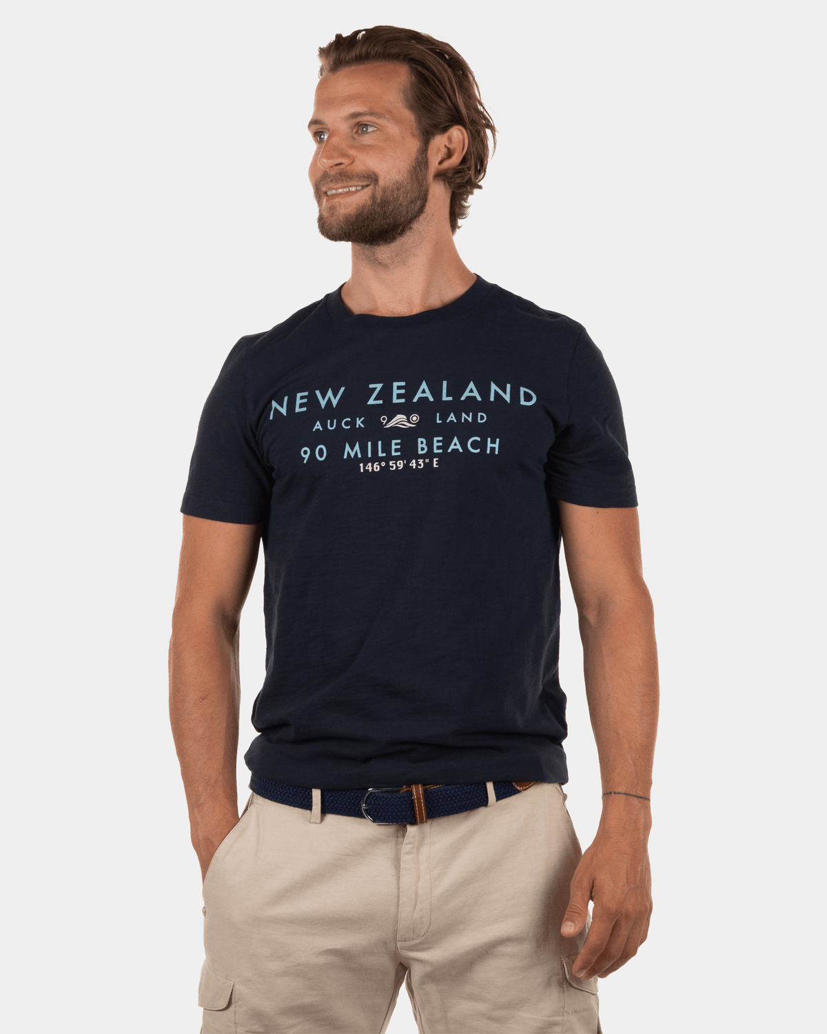 Camiseta lisa con cuello redondo Rotokauri - Dutch Navy