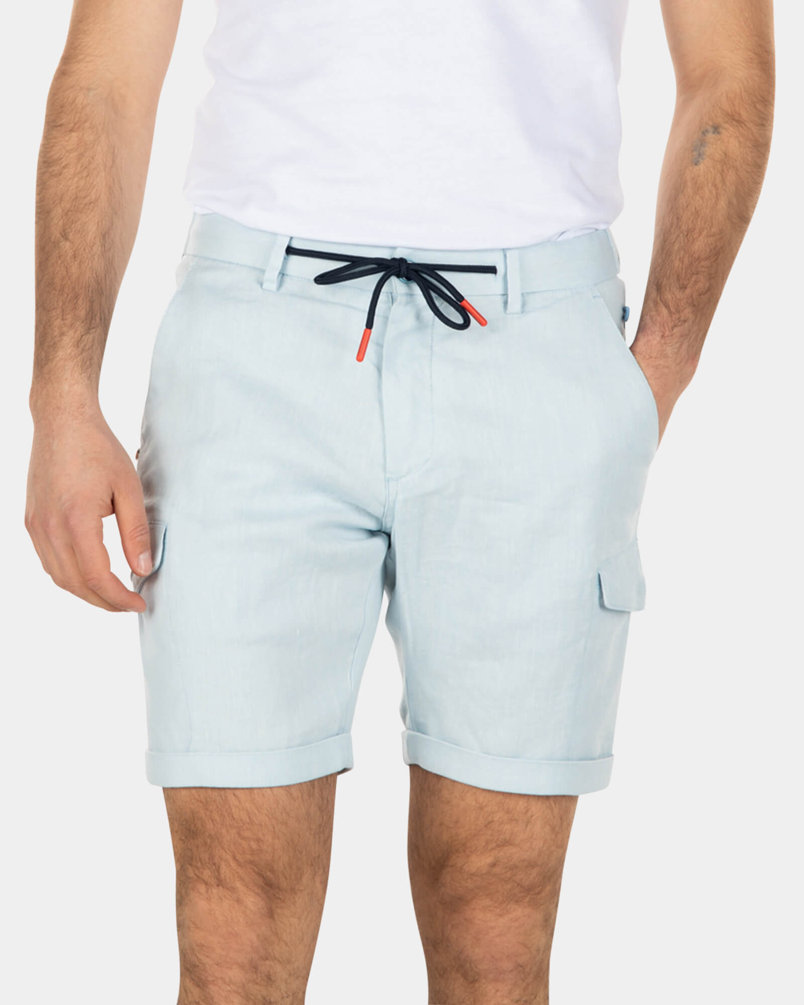 Katoenen cargo korte broek - Bright Sky Katoenen cargo korte broek - Bright Sky