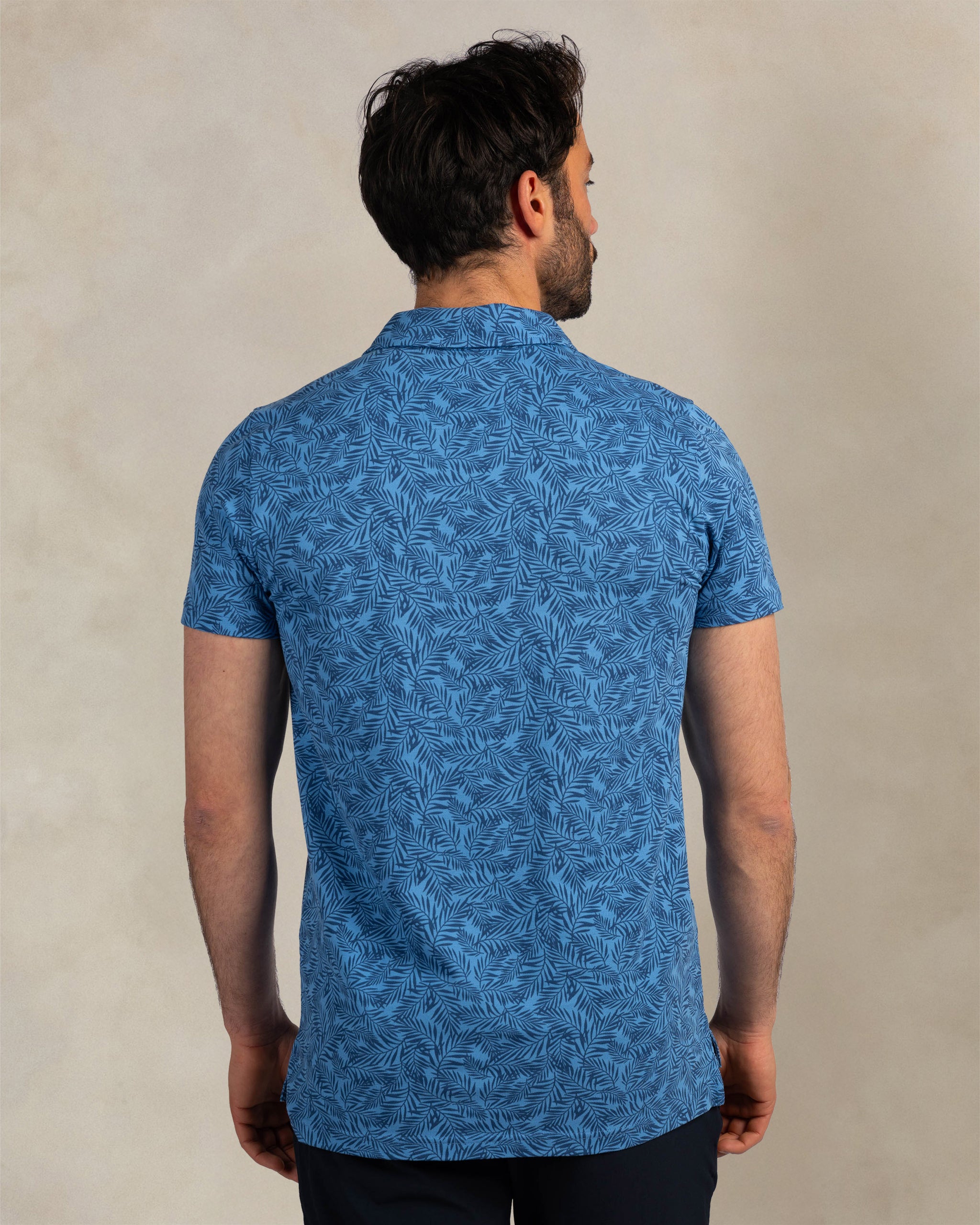 Polo bleu à imprimé Polo bleu à imprimé