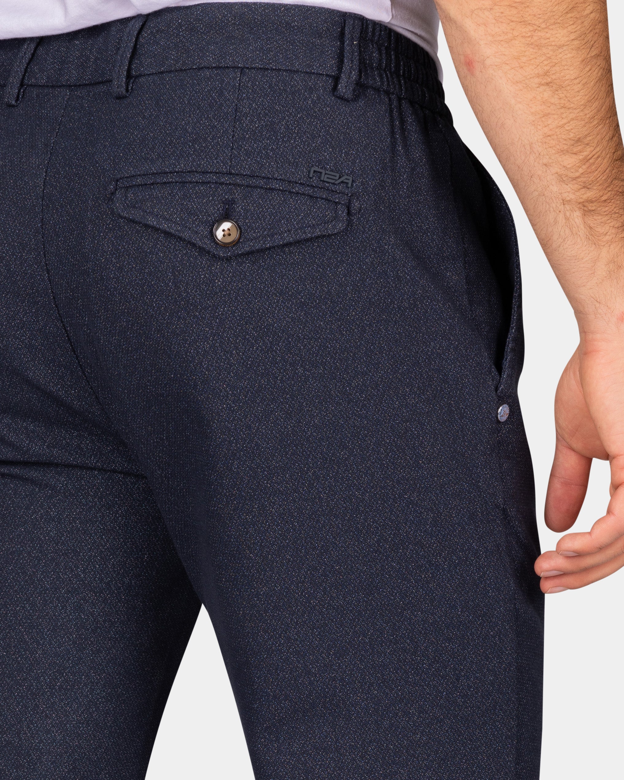 Donkerblauwe dobby chino - Autumn Navy Donkerblauwe dobby chino - Autumn Navy