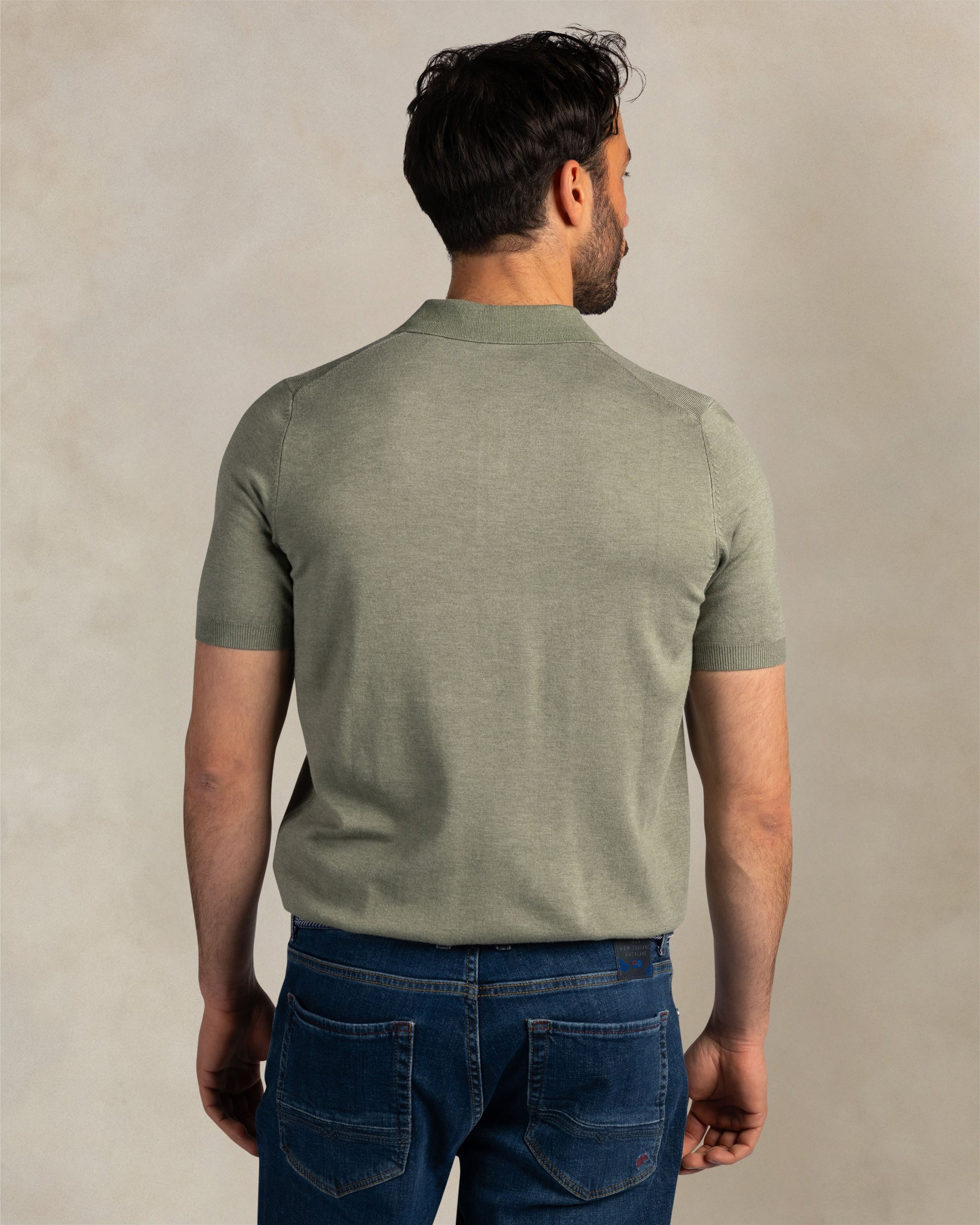 Groene stretch polo Groene stretch polo