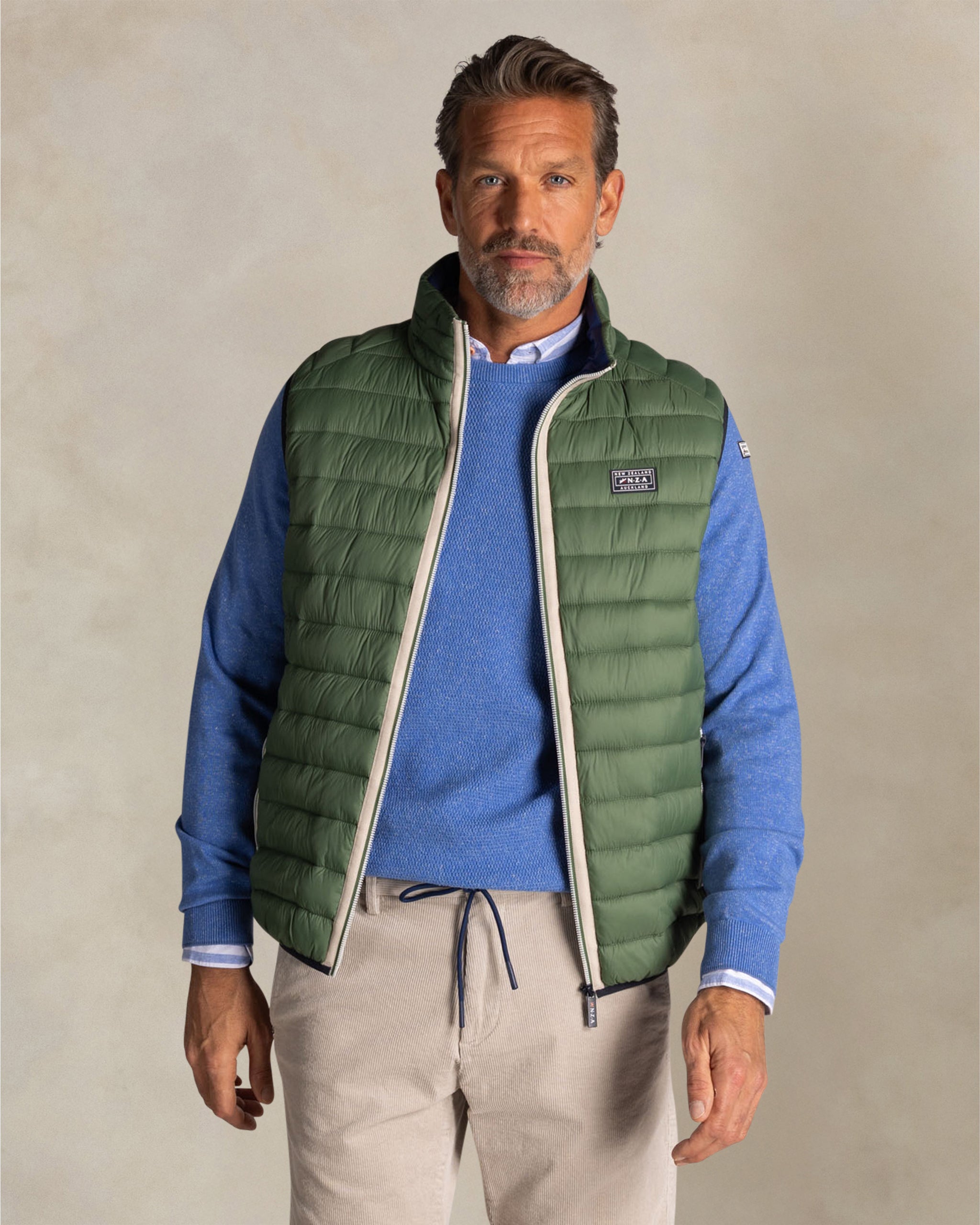 Groene gewatteerde bodywarmer Groene gewatteerde bodywarmer