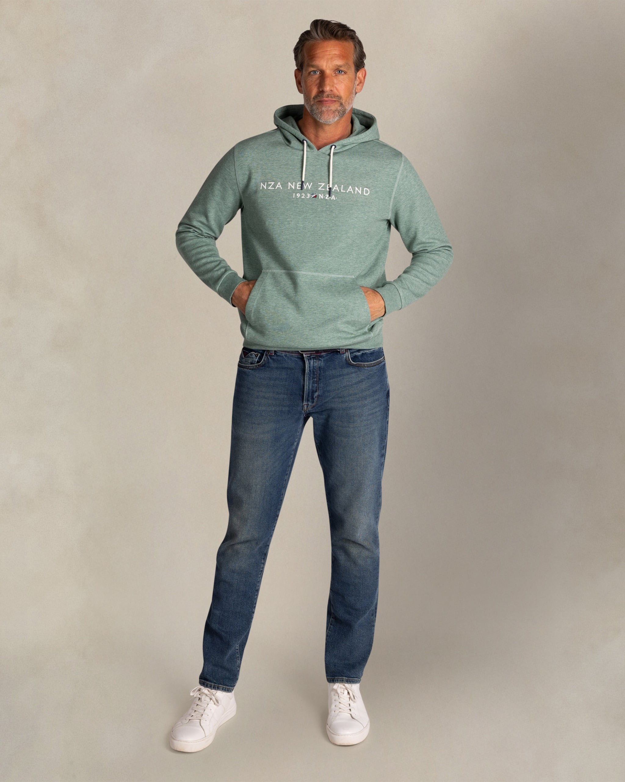 Green hoodie with embroidery Green hoodie with embroidery