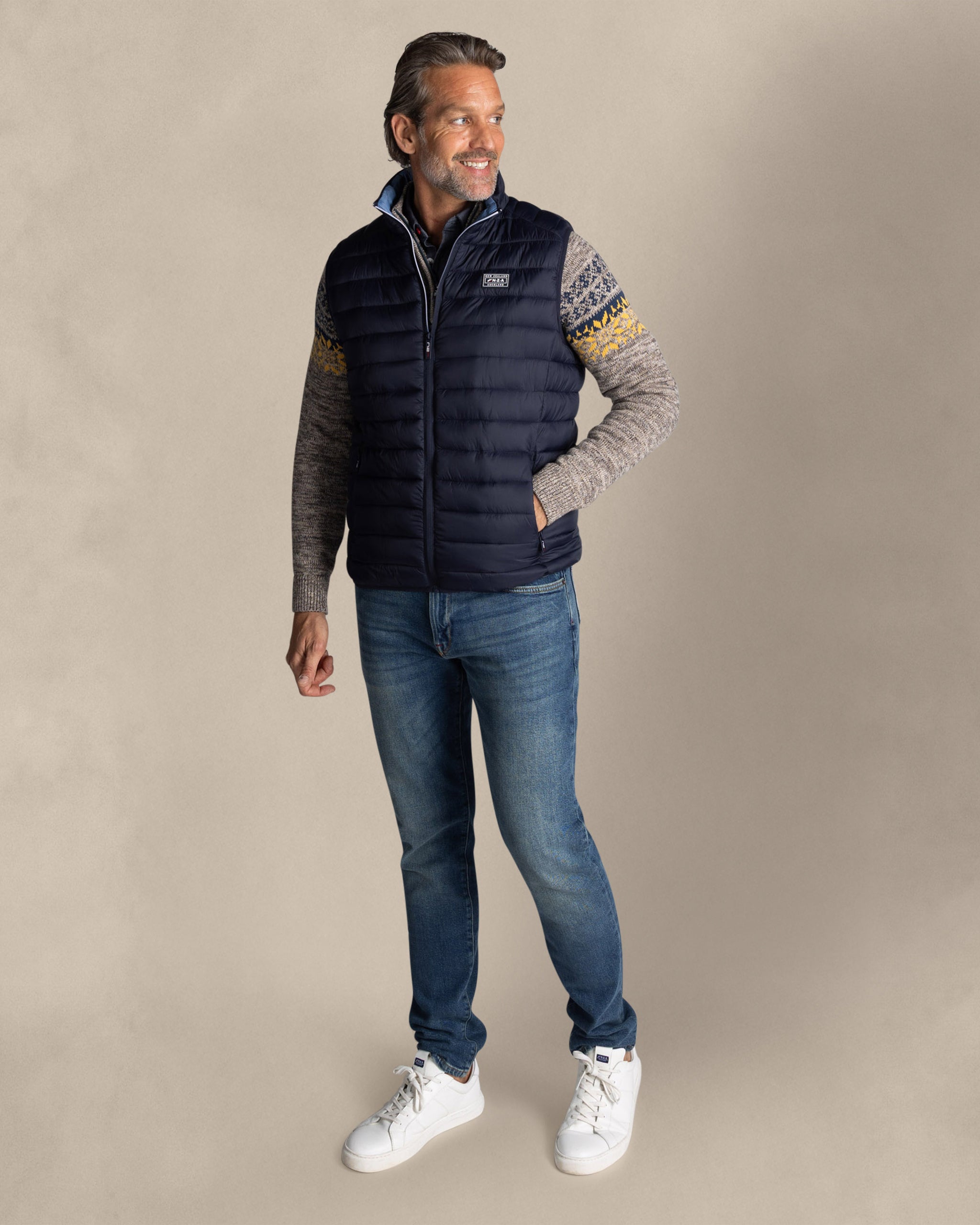 Blaue gesteppte Weste Blaue gesteppte Weste