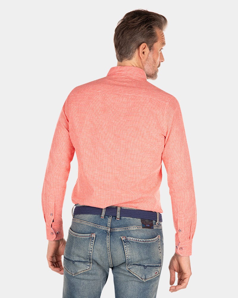 Langärmliges Leinenhemd - Red Cider Langärmliges Leinenhemd - Red Cider