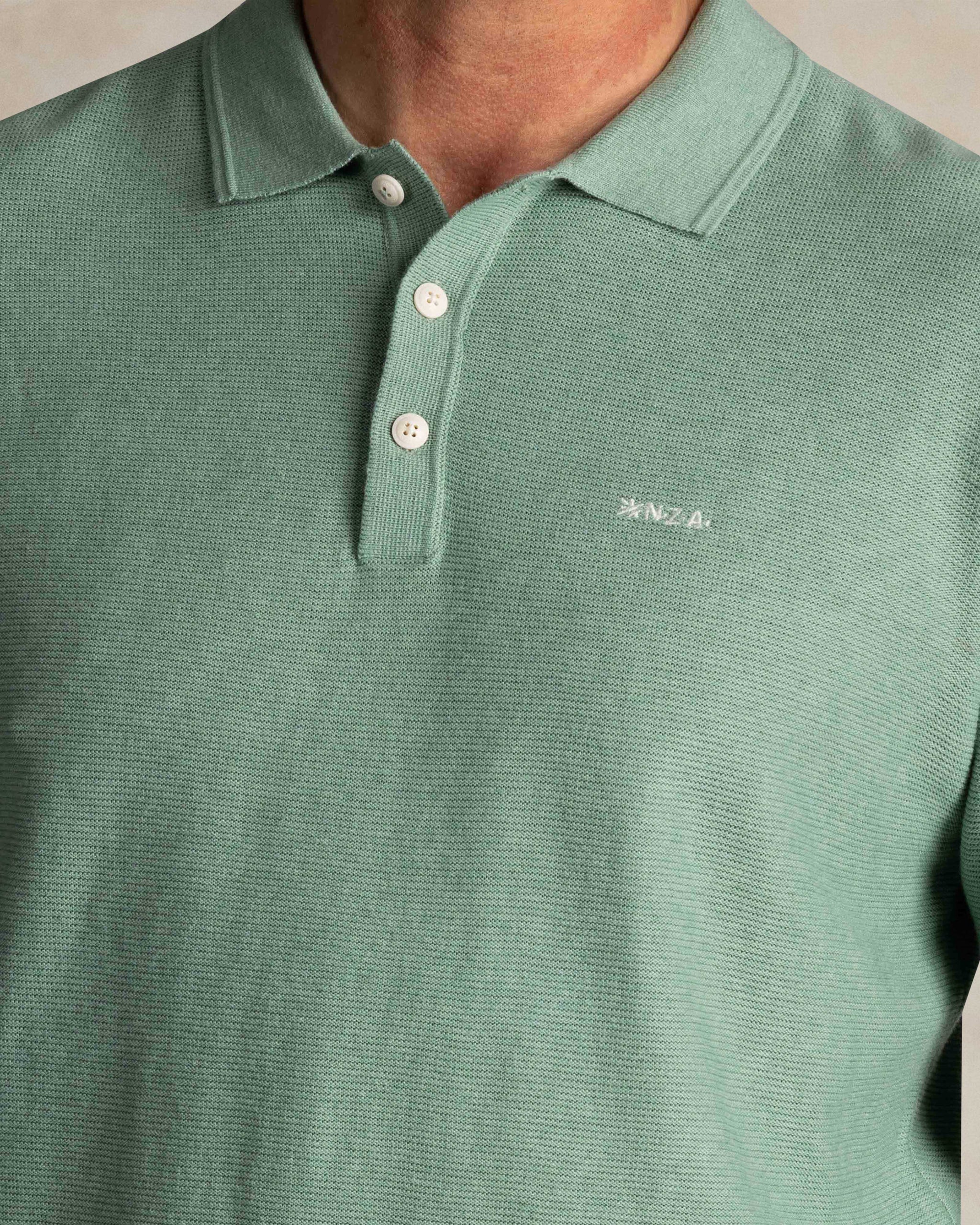 Grüner Baumwoll-Rugby-Pullover Grüner Baumwoll-Rugby-Pullover