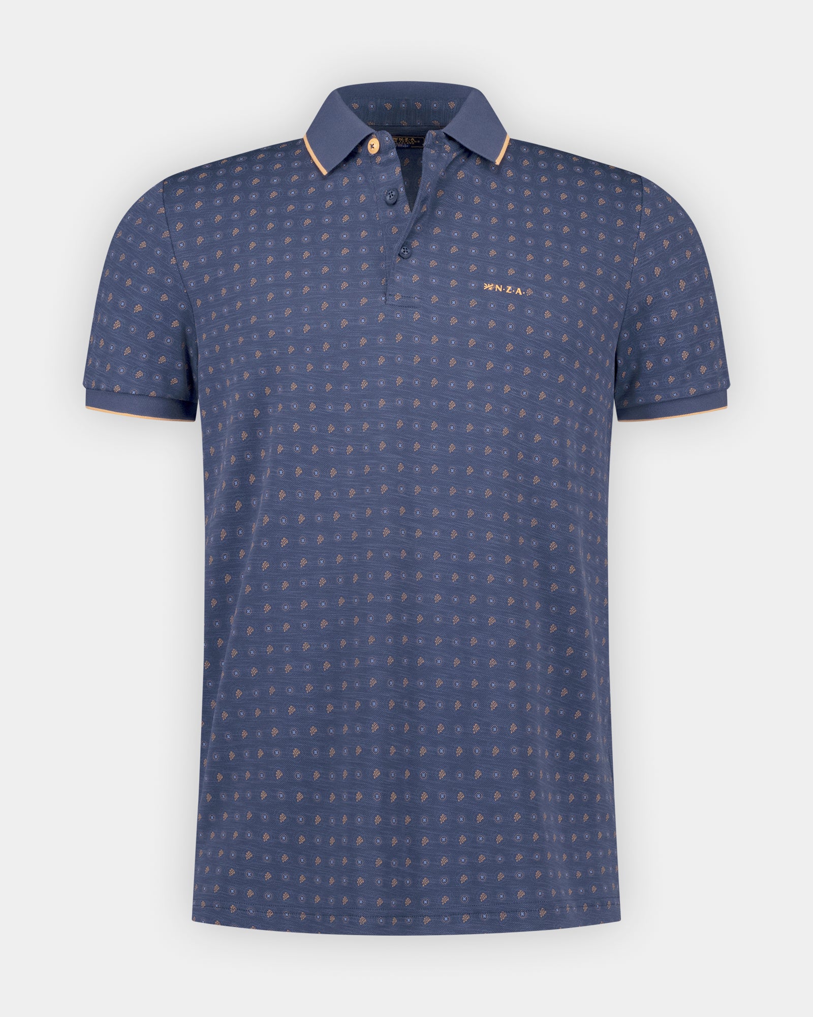 Dunkelblaues Polo mit Print Dunkelblaues Polo mit Print