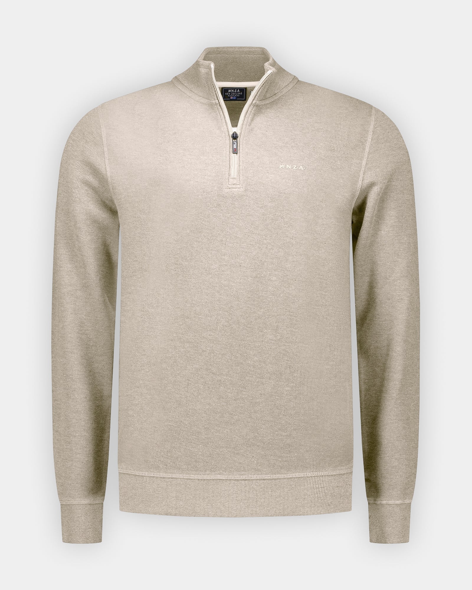 Ecru Half Zip Cotton Sweater Ecru Half Zip Cotton Sweater