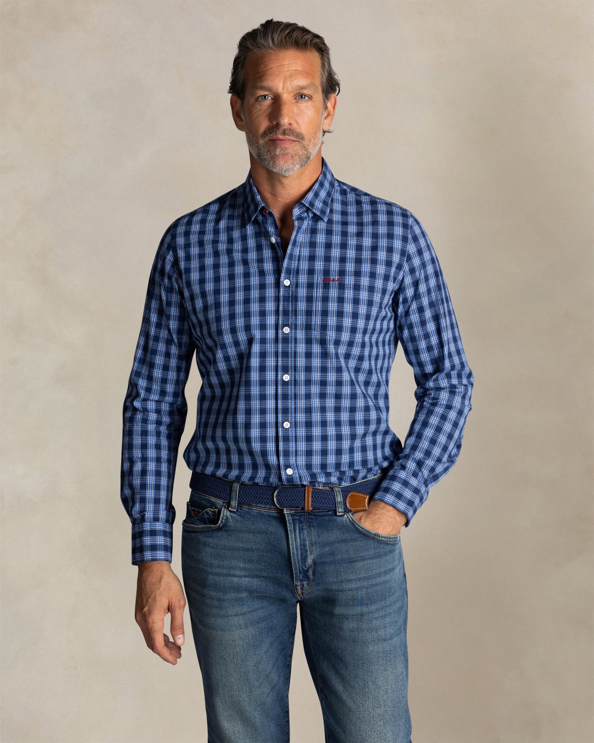 Blue cotton shirt Blue cotton shirt