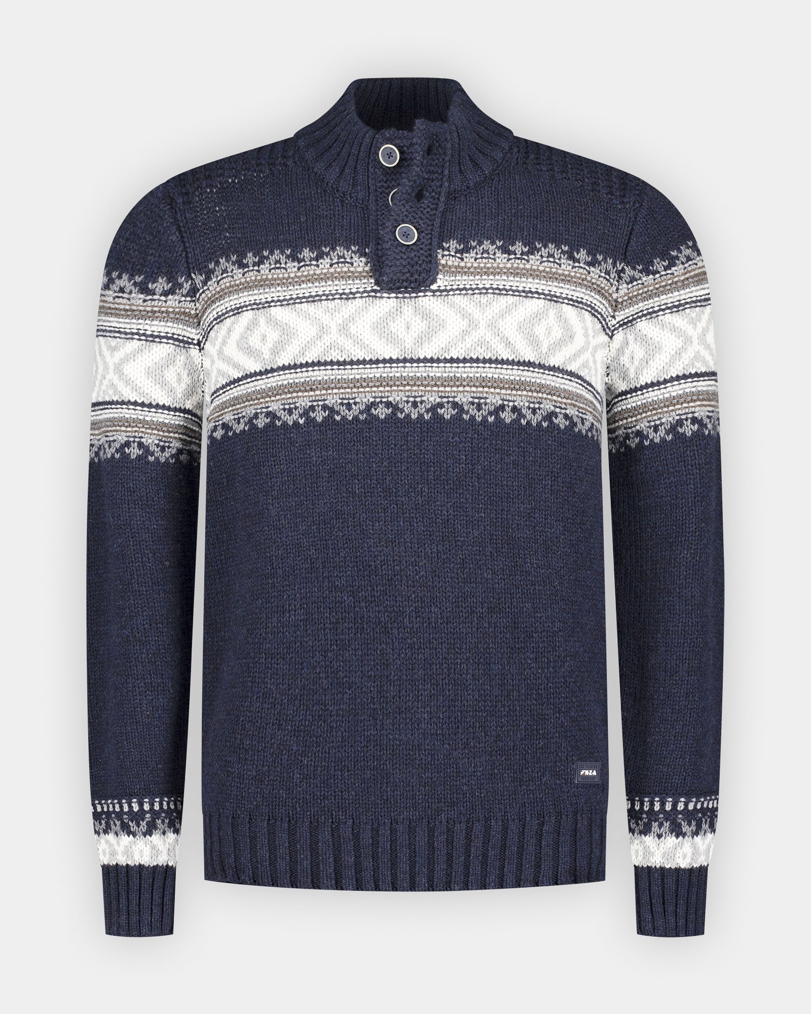 Blauwe wollen half zip trui Blauwe wollen half zip trui