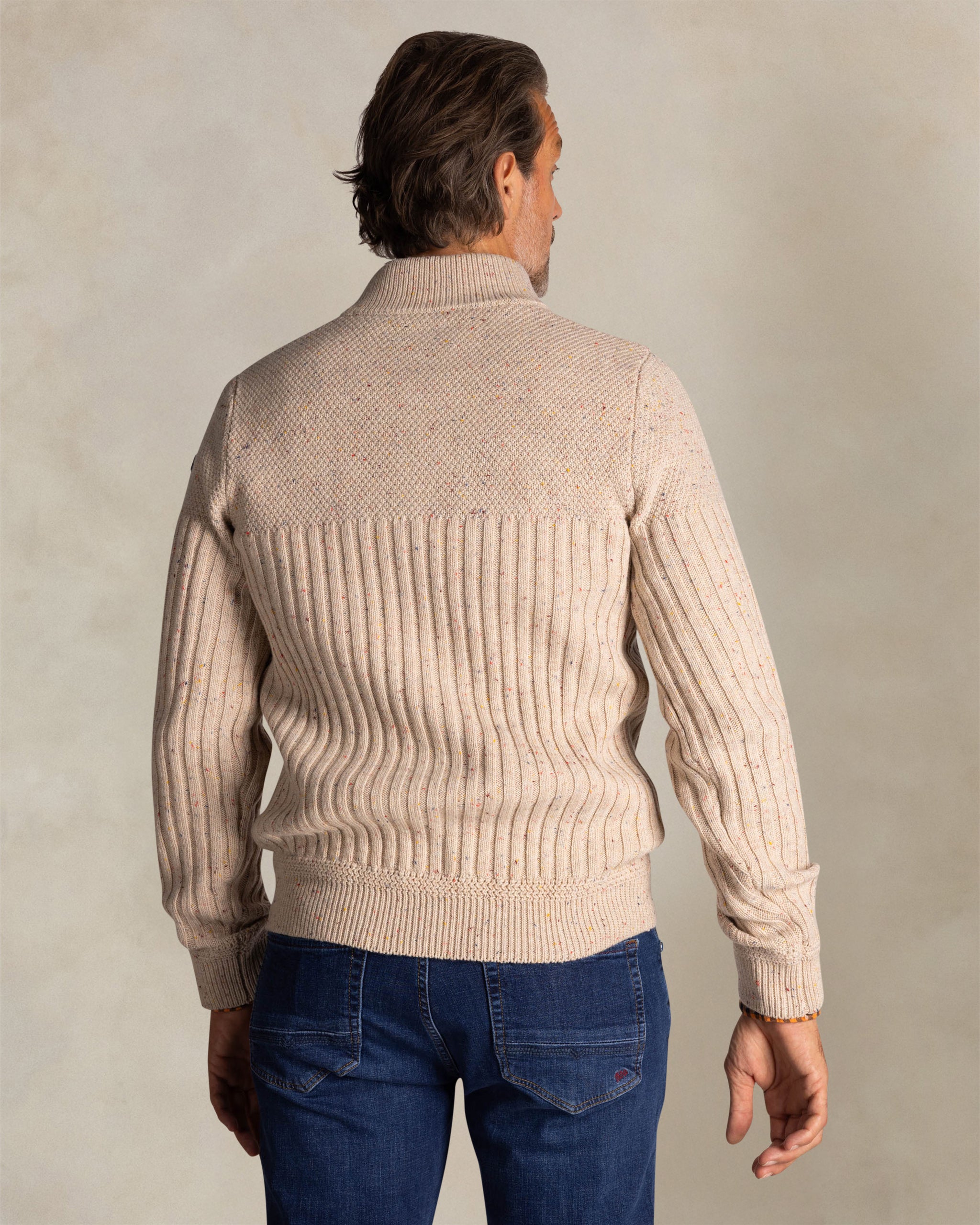 Ecru wool half zip pullover Ecru wool half zip pullover