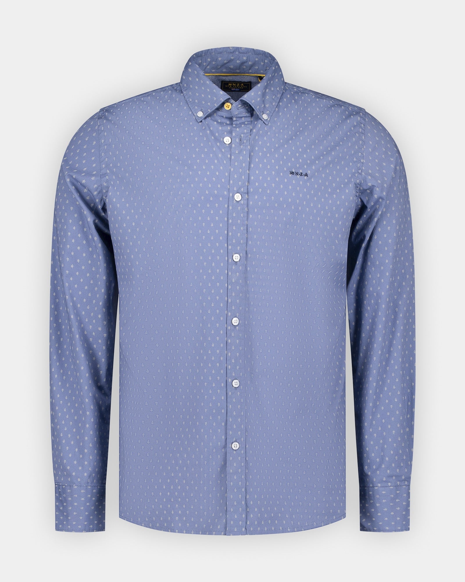 Blaues Baumwollhemd mit Stretch Blaues Baumwollhemd mit Stretch